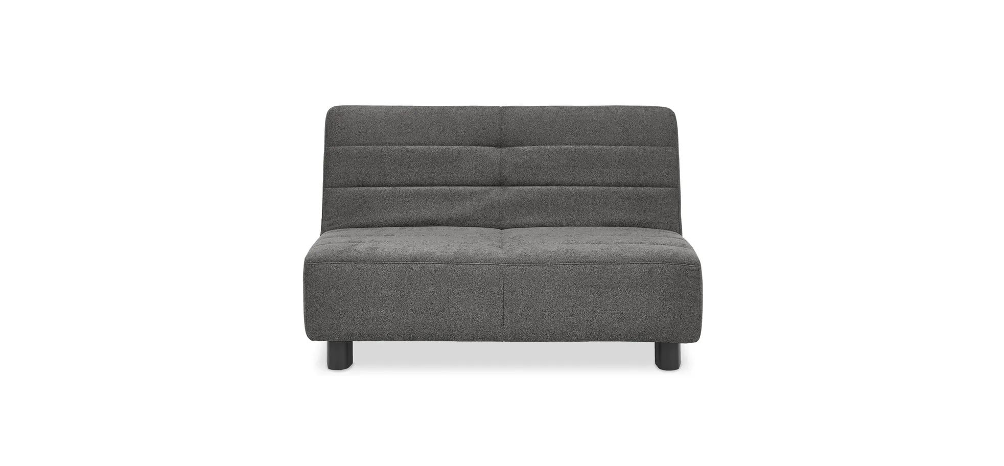  Faltsofa Easy - 2-Sitzer ohne Armlehne, ca. 140 cm inkl. Schlaffunktion, Stoff,  Dunkelgrau