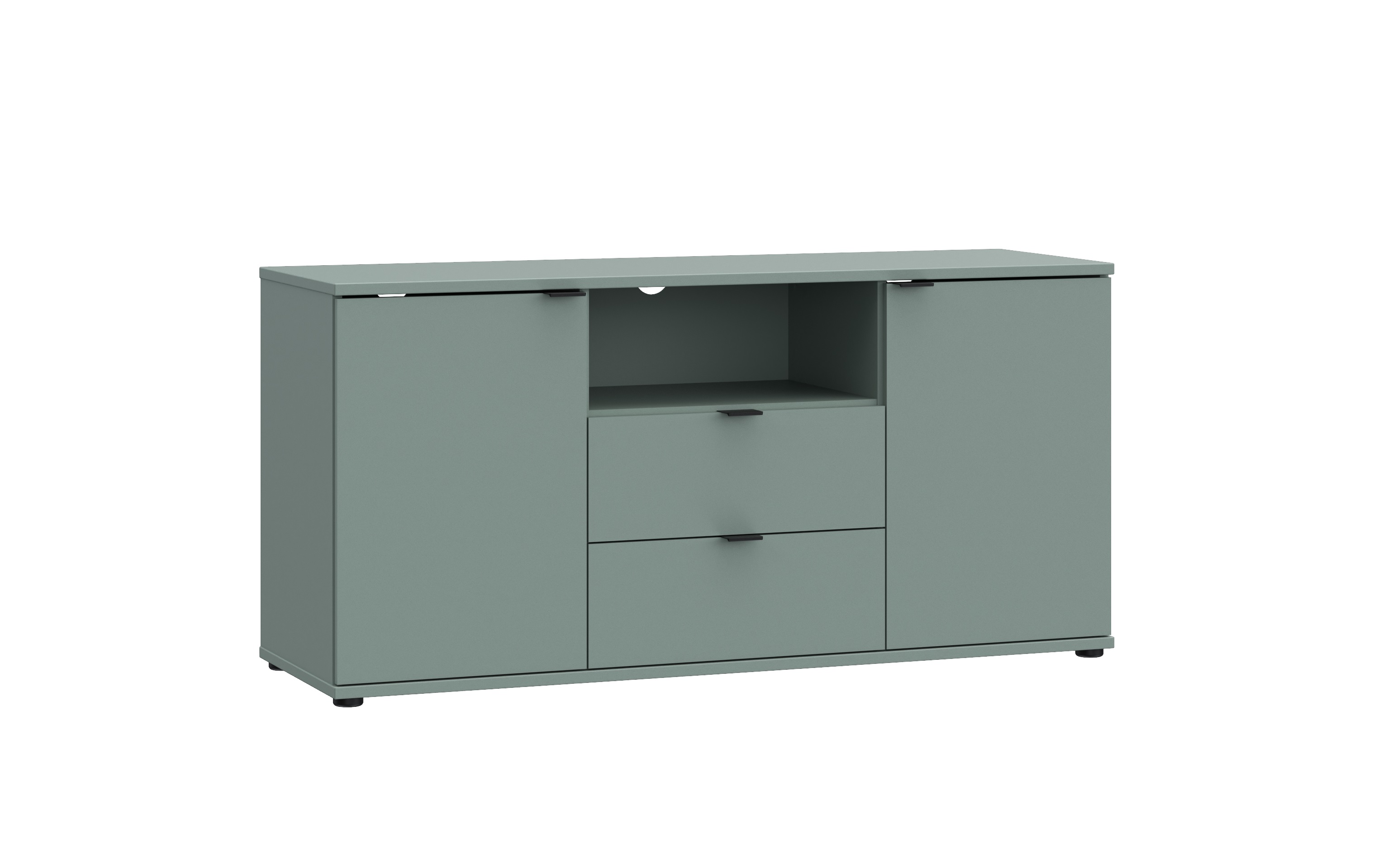 TV-Unterschrank, Salbei, 2 Türen, 2 Schübe - Finella