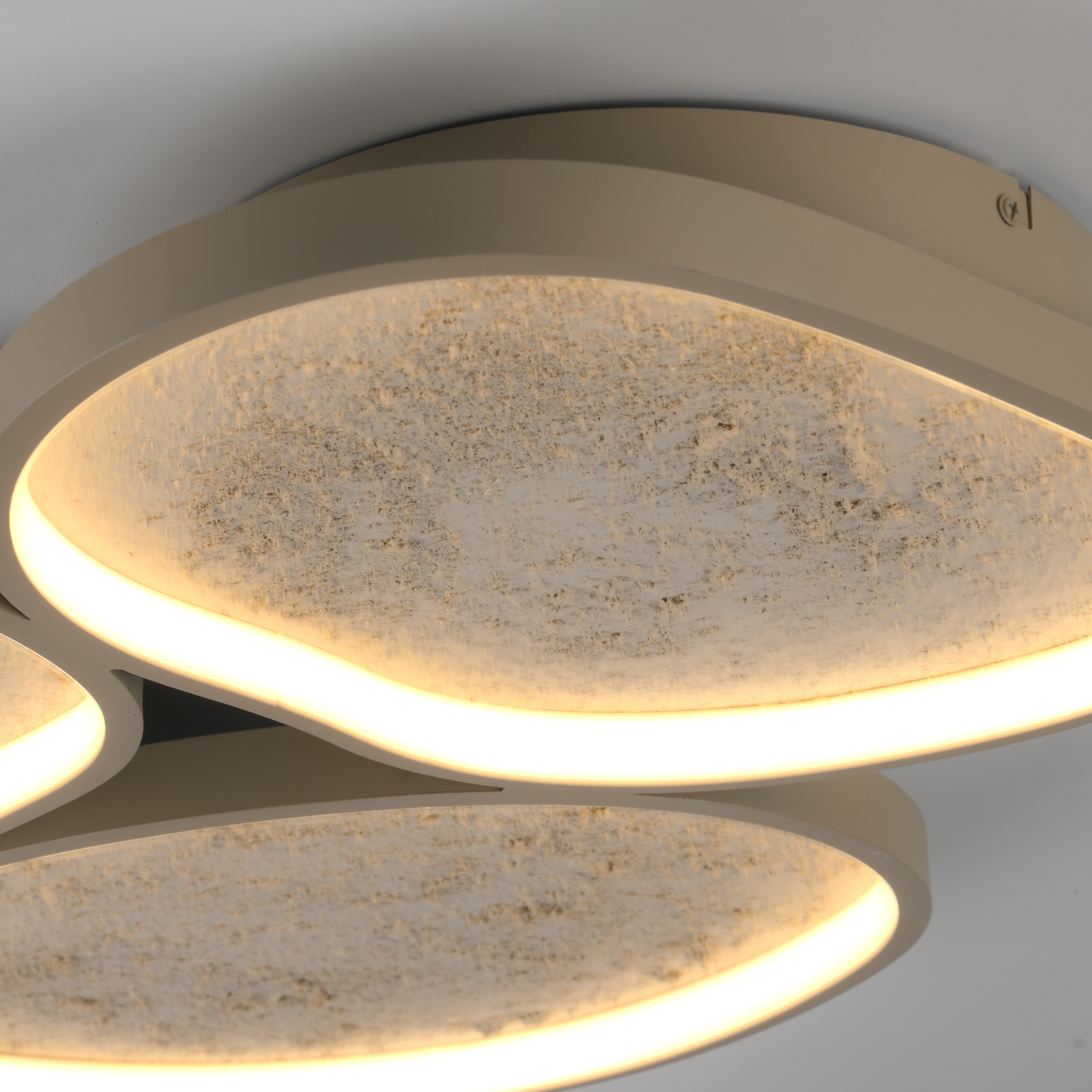 Deckenleuchte MOONBRAKER - sand, 1xLED, ca. 65x51x6,1cm