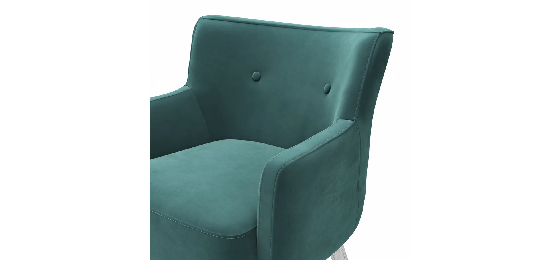 Sessel Baldwin - Stoff, Blau