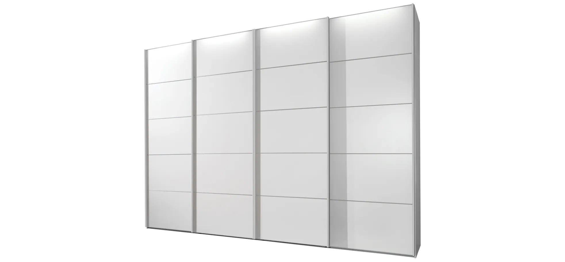 Schwebetürenschrank - B ca. 330 cm,  Alpinweiß