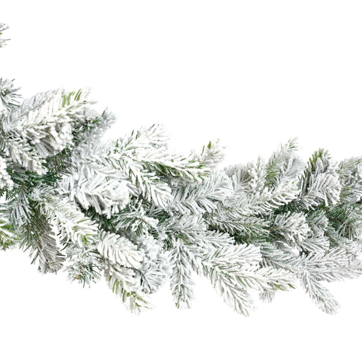 Grandis Tannengirlande, beschneit, indoor - grün/weiss, ca. D.20cm x L.270cm