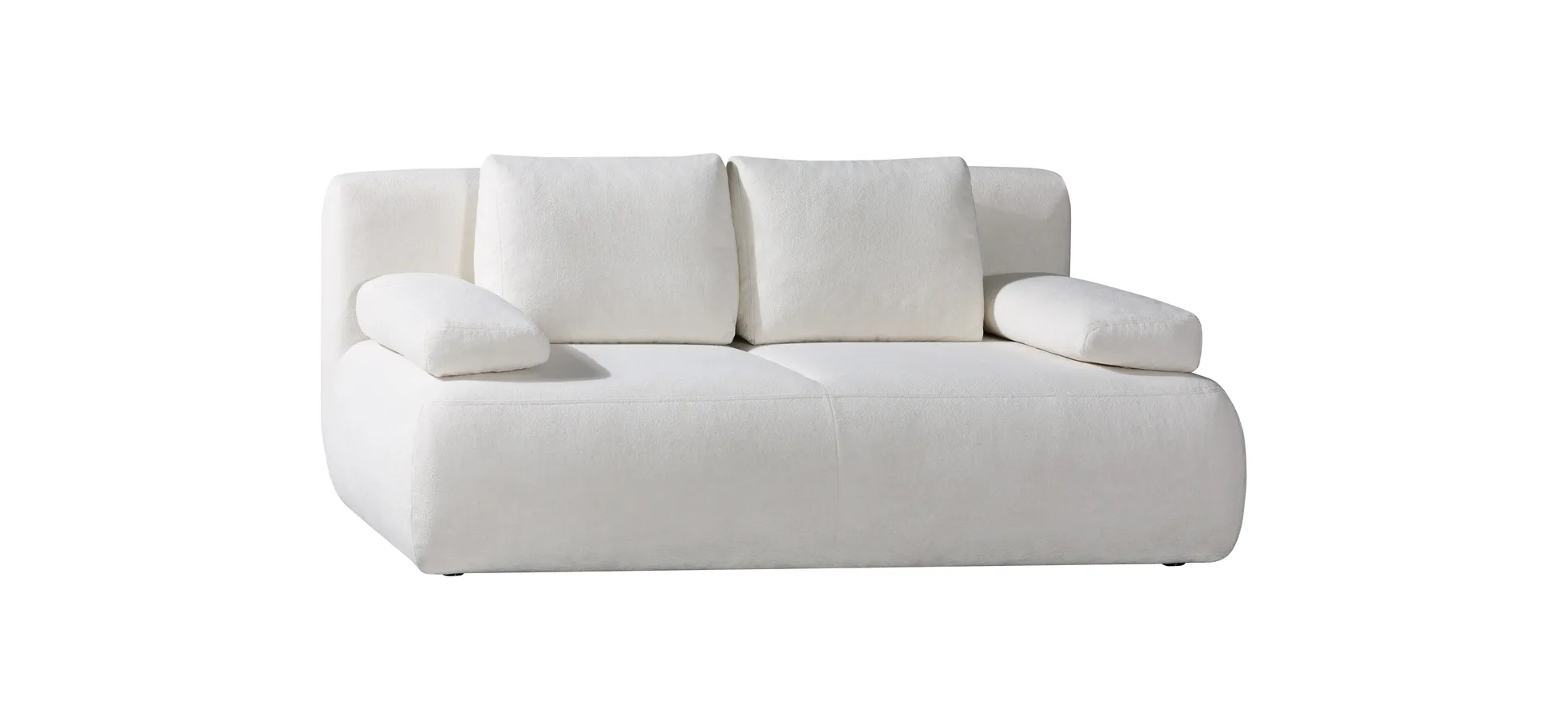 Schlafsofa EM Sintra - Schlaffunktion mit Bettkasten, Stoff, Natur