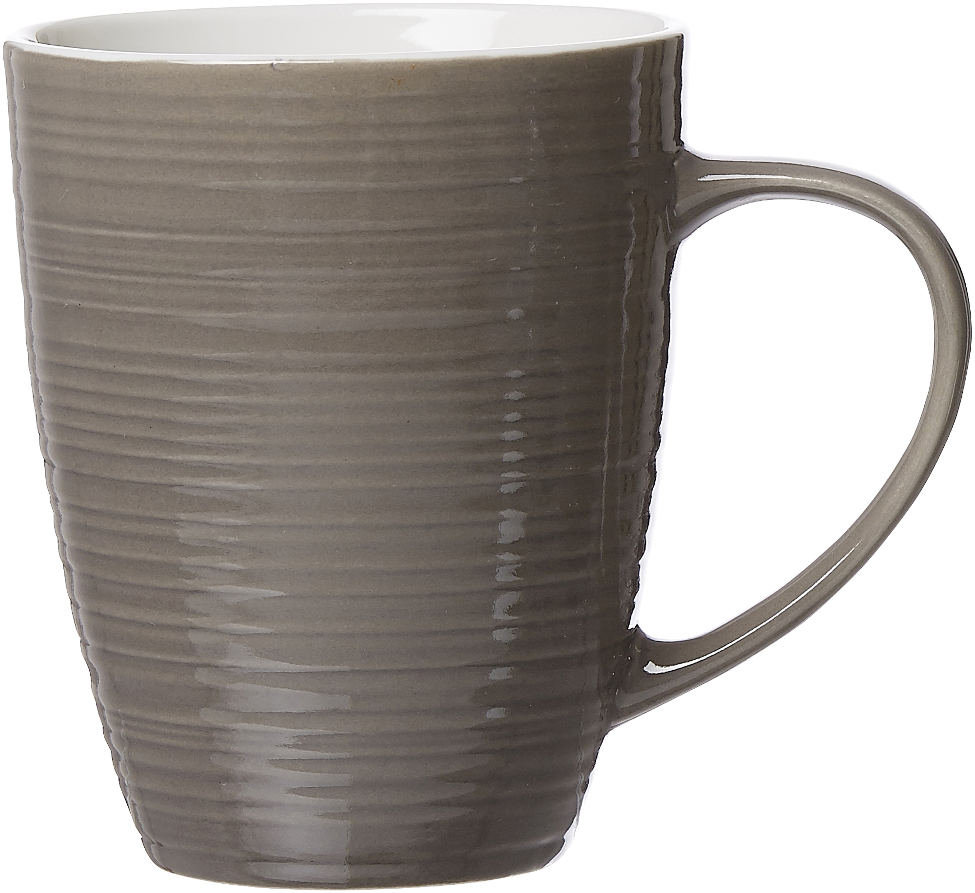 Henkelbecher Suomi Taupe 310 ml - Porzellan, spülmaschinenfest, konisch, braun