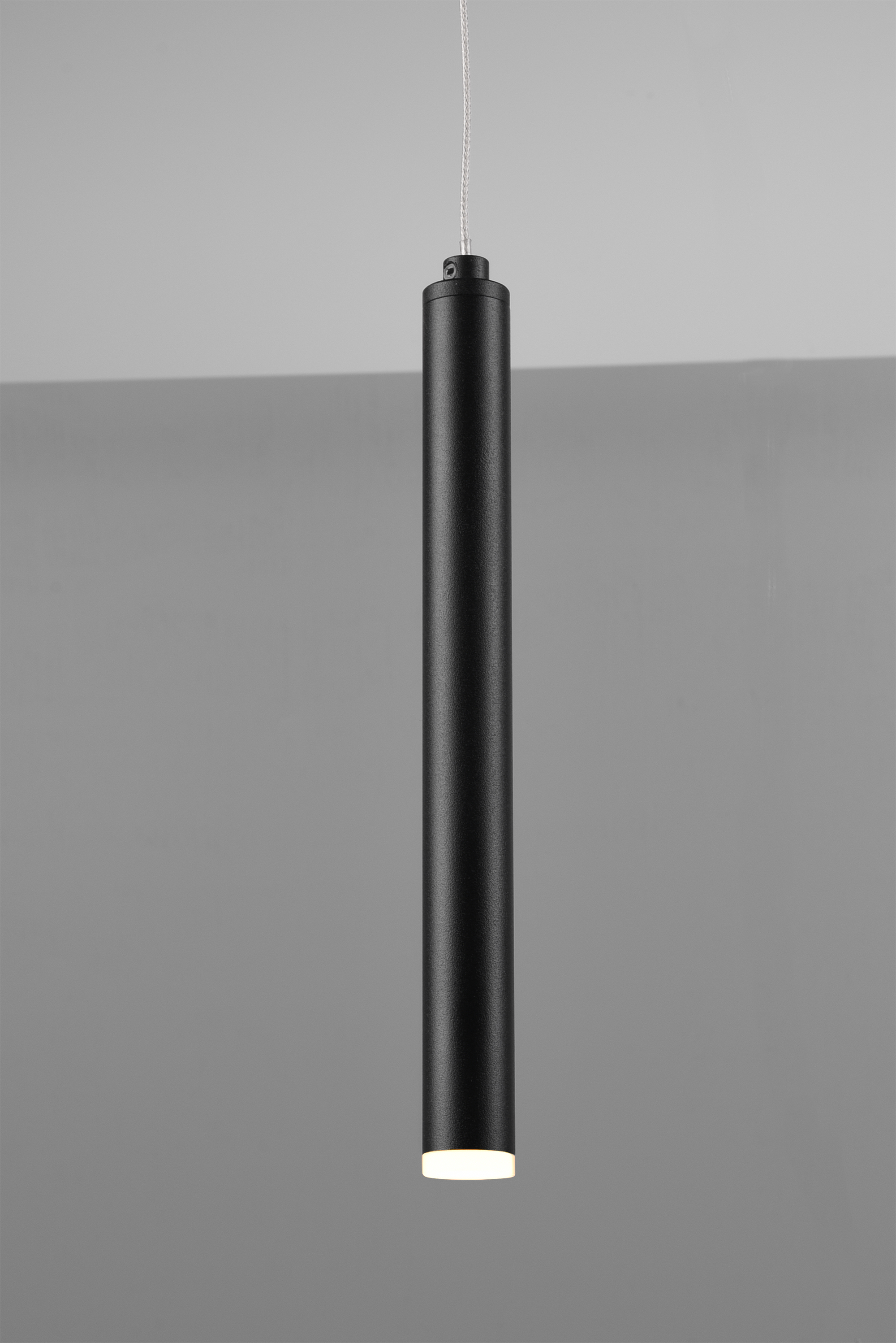 Pendelleuchte Tubular - 1flg., Metall/schwarz matt,115xHöhe max: 150 cm