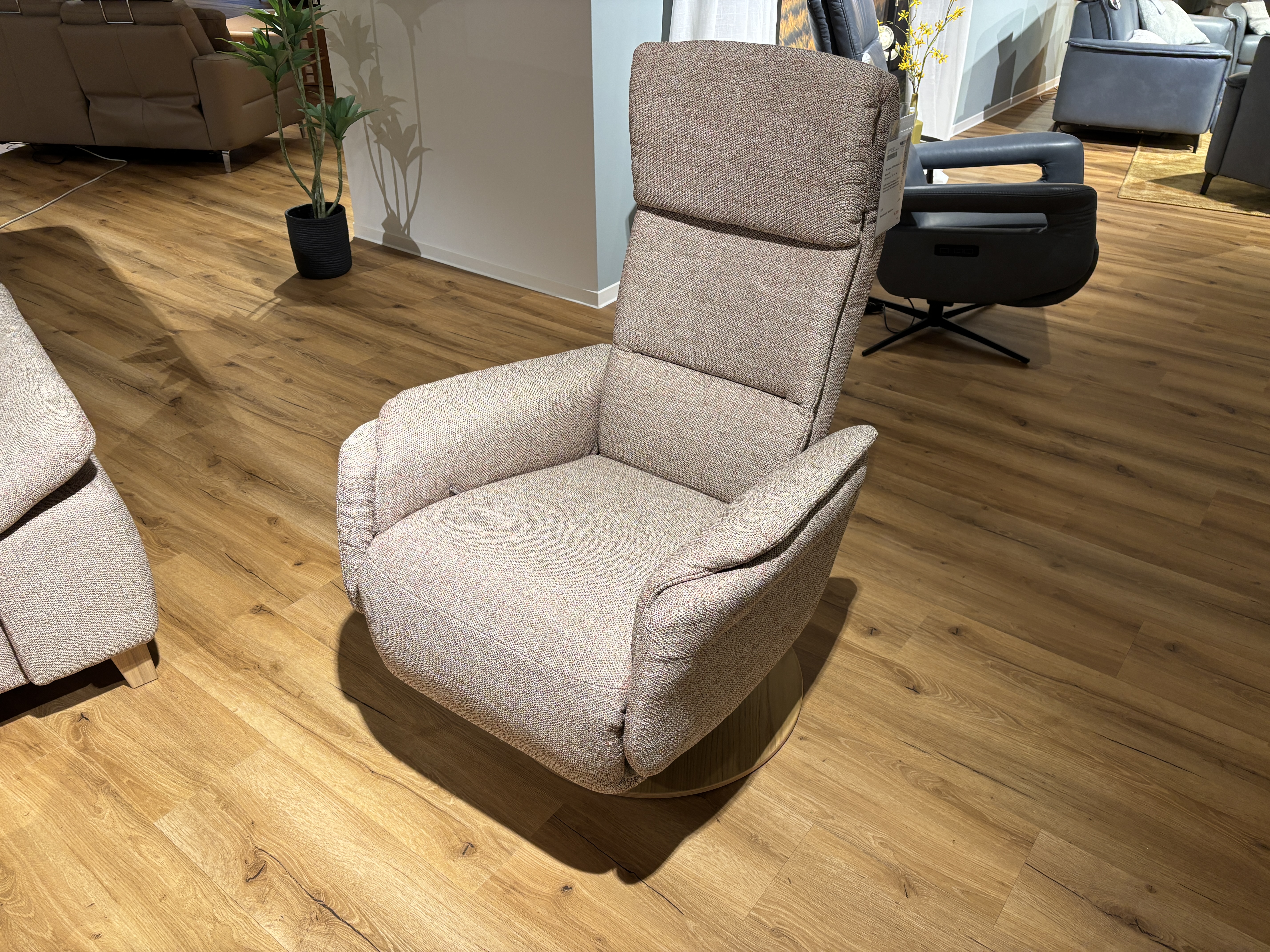 TV-Sessel, Stoff bordeaux, Federkern - Mykon 928