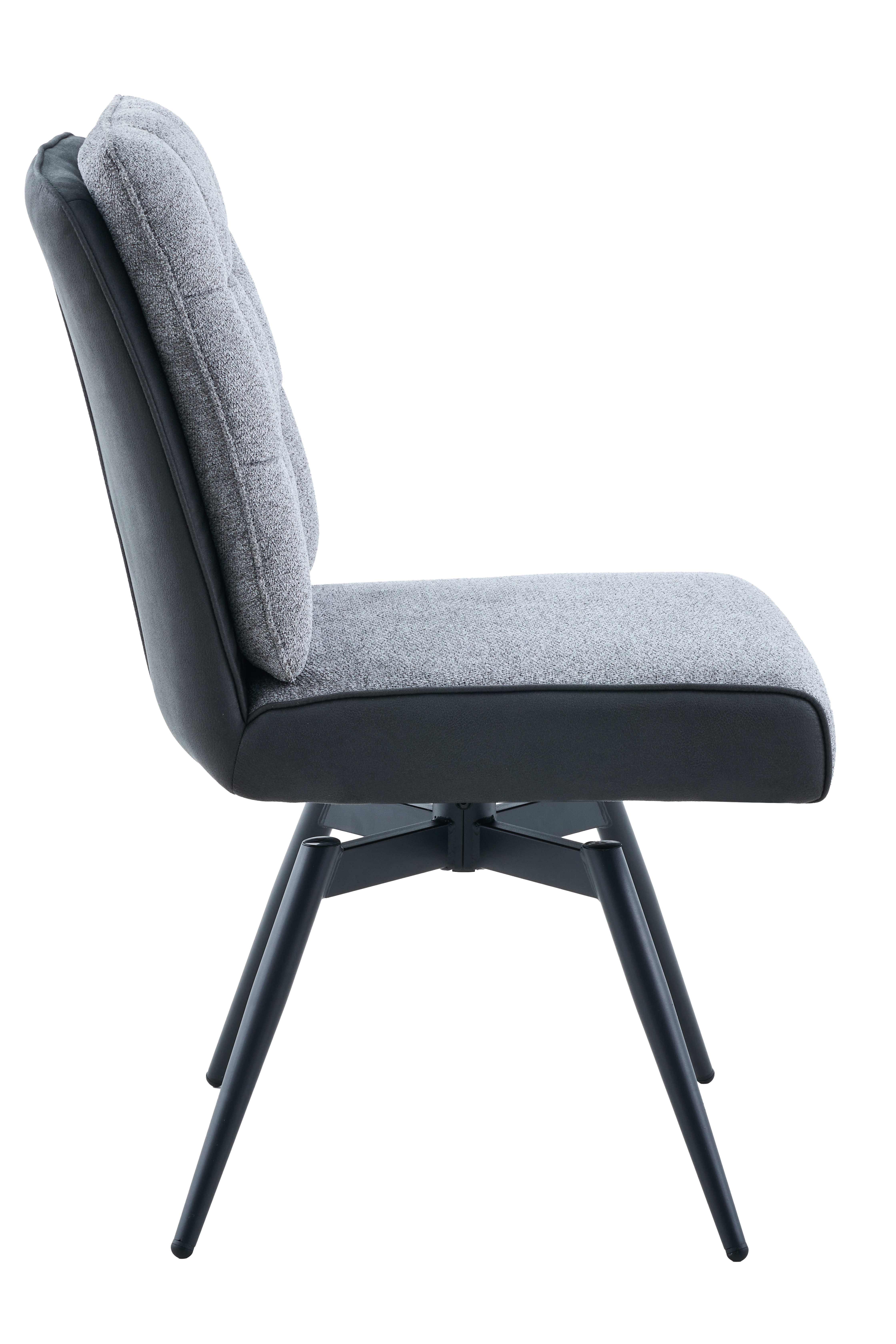 Vierfußstuhl, Microfaser dunkelgrau - MyStyle 4083