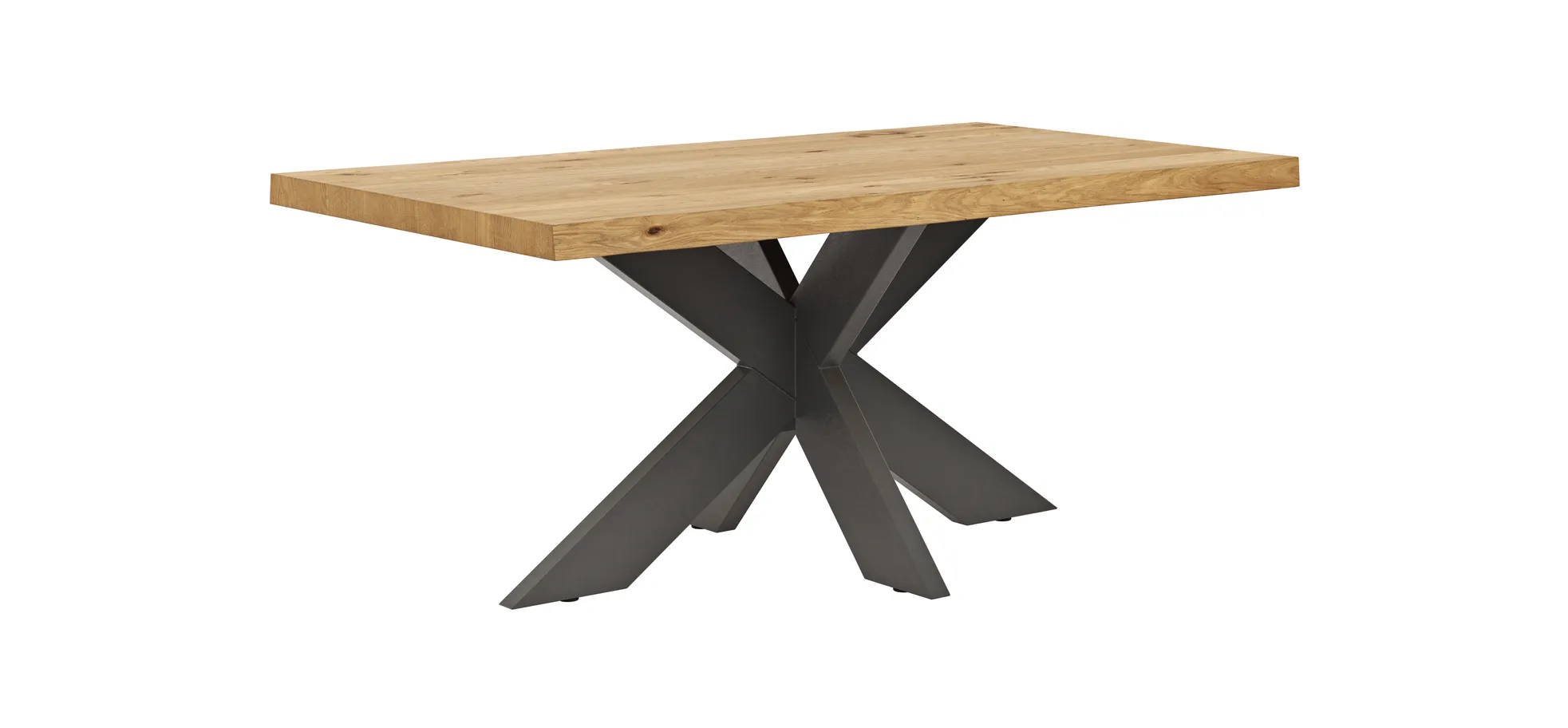 Esstisch Clifton - LB ca. 180x100 cm, Wildeiche massiv