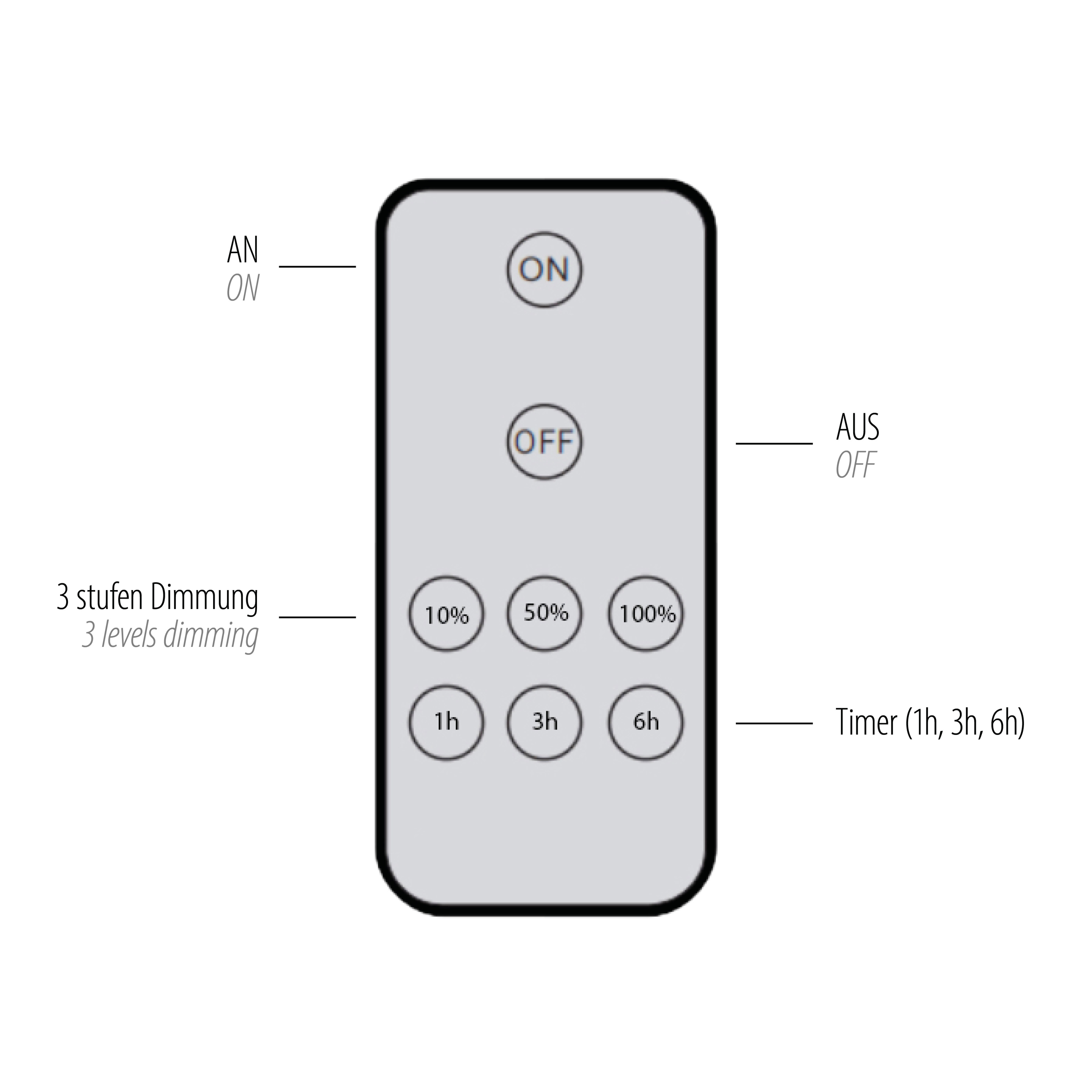 Tischleuchte POPUP - grau, Akku, inkl. USB-Kabel