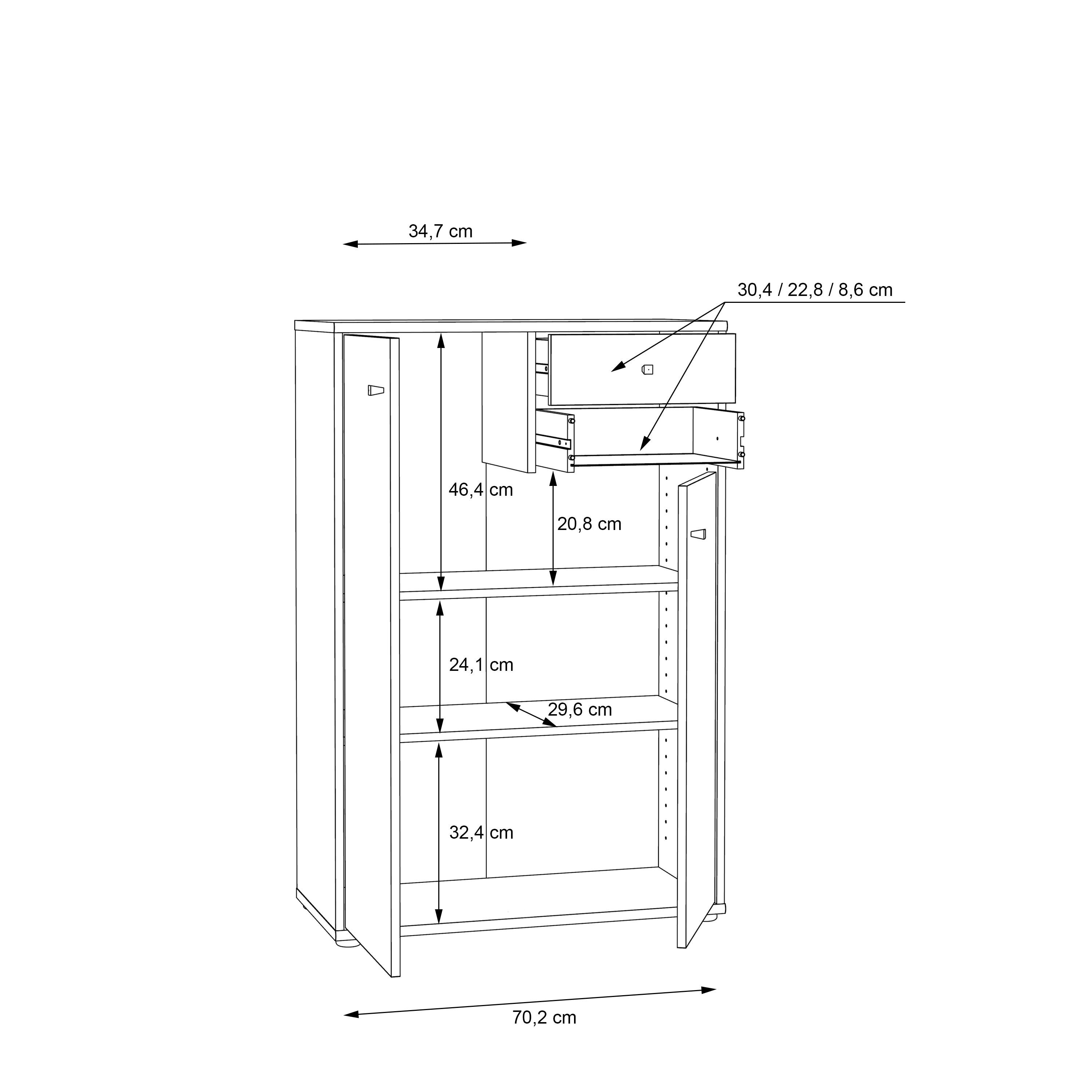 Kommode, Artisan Eiche - Faik
