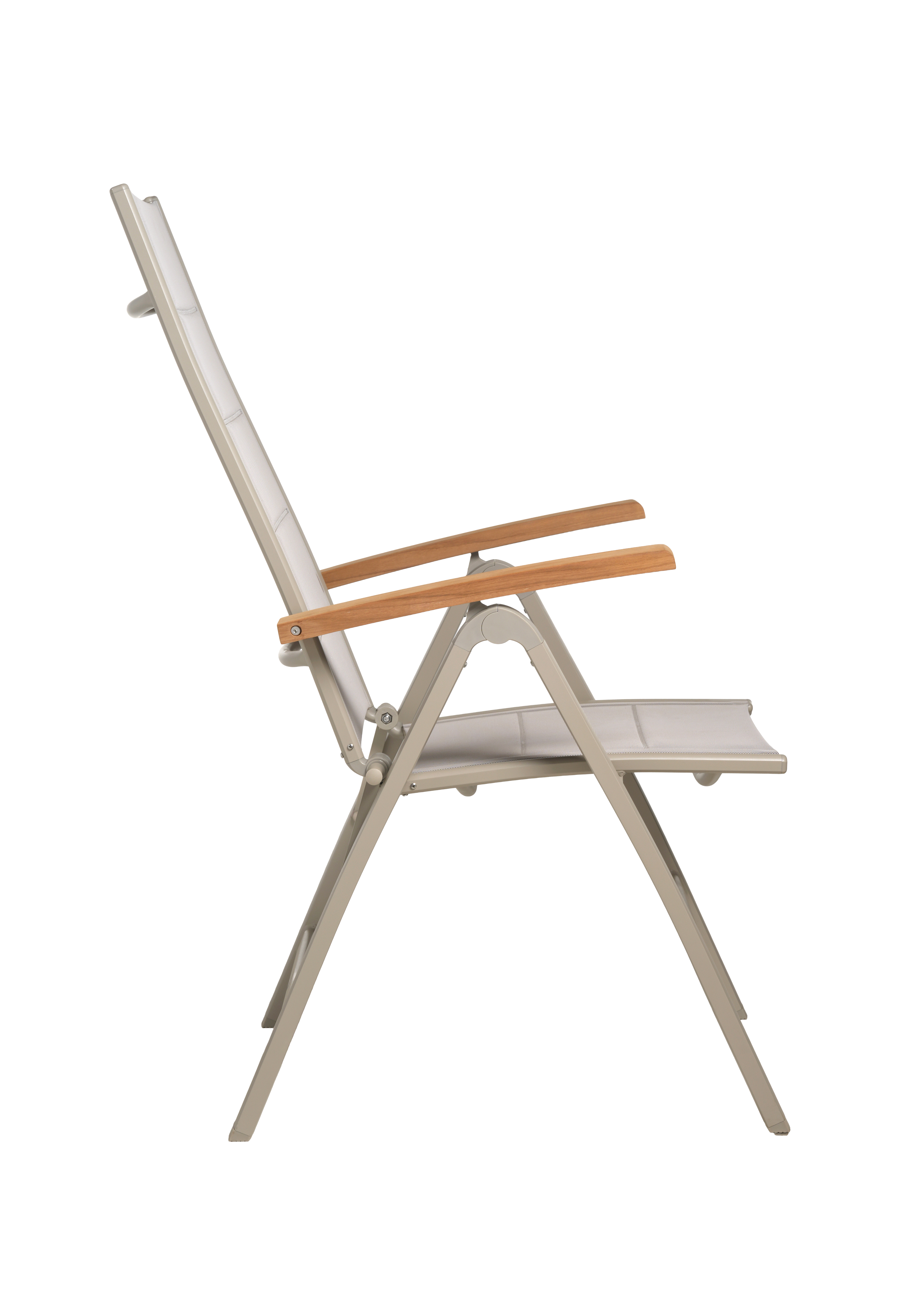 Klappsessel, Aluminium und Teak  - Unicamo