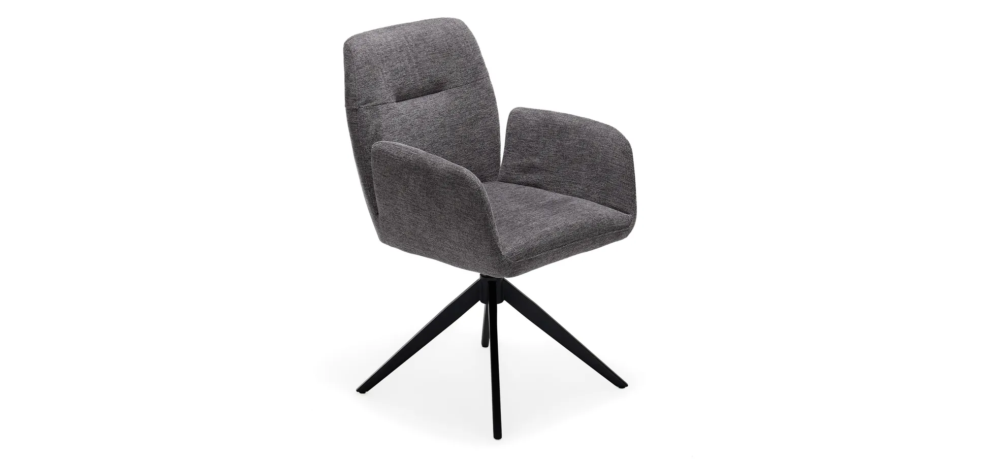 Armlehnstuhl, drehbar, Bouclé Grau - Ulima