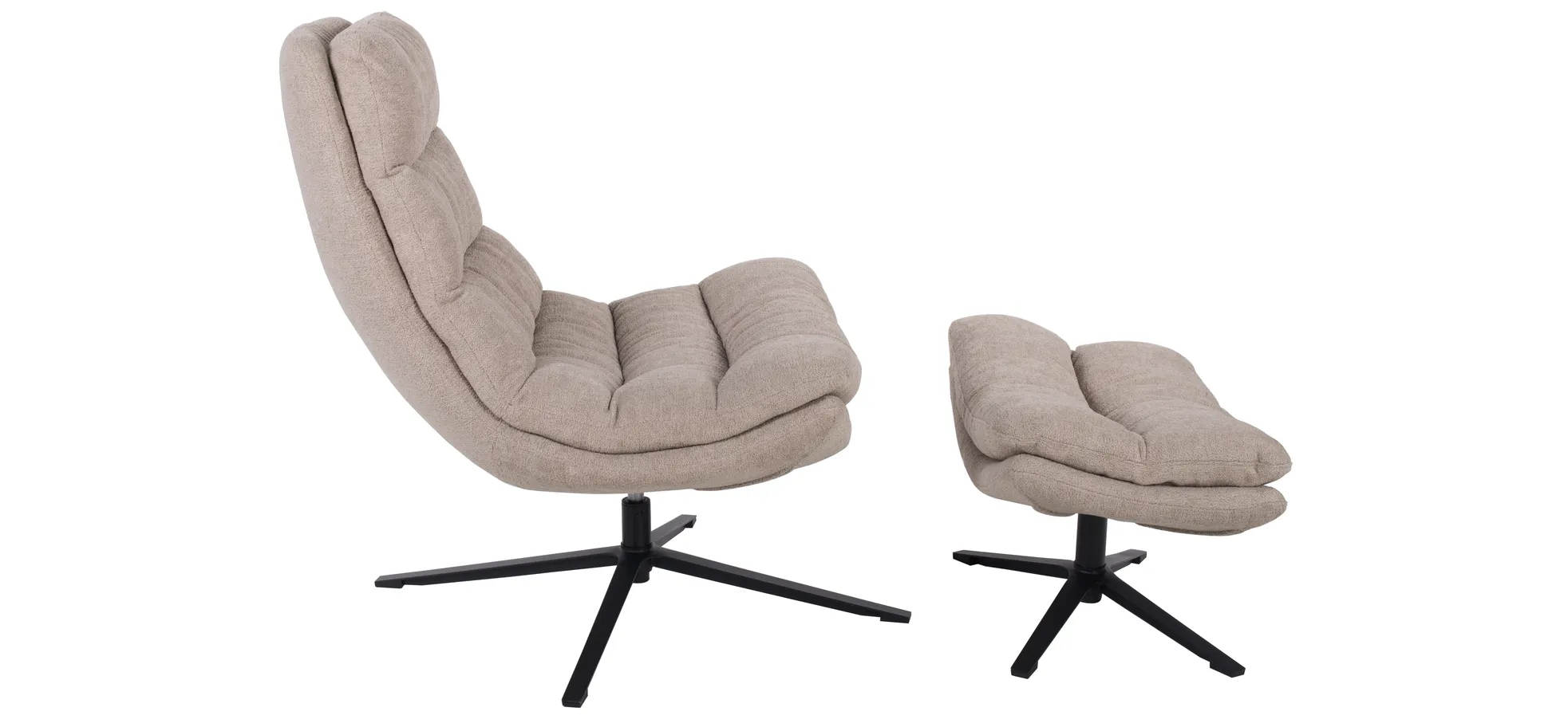 Relaxsessel mit Hocke, sand - Duane