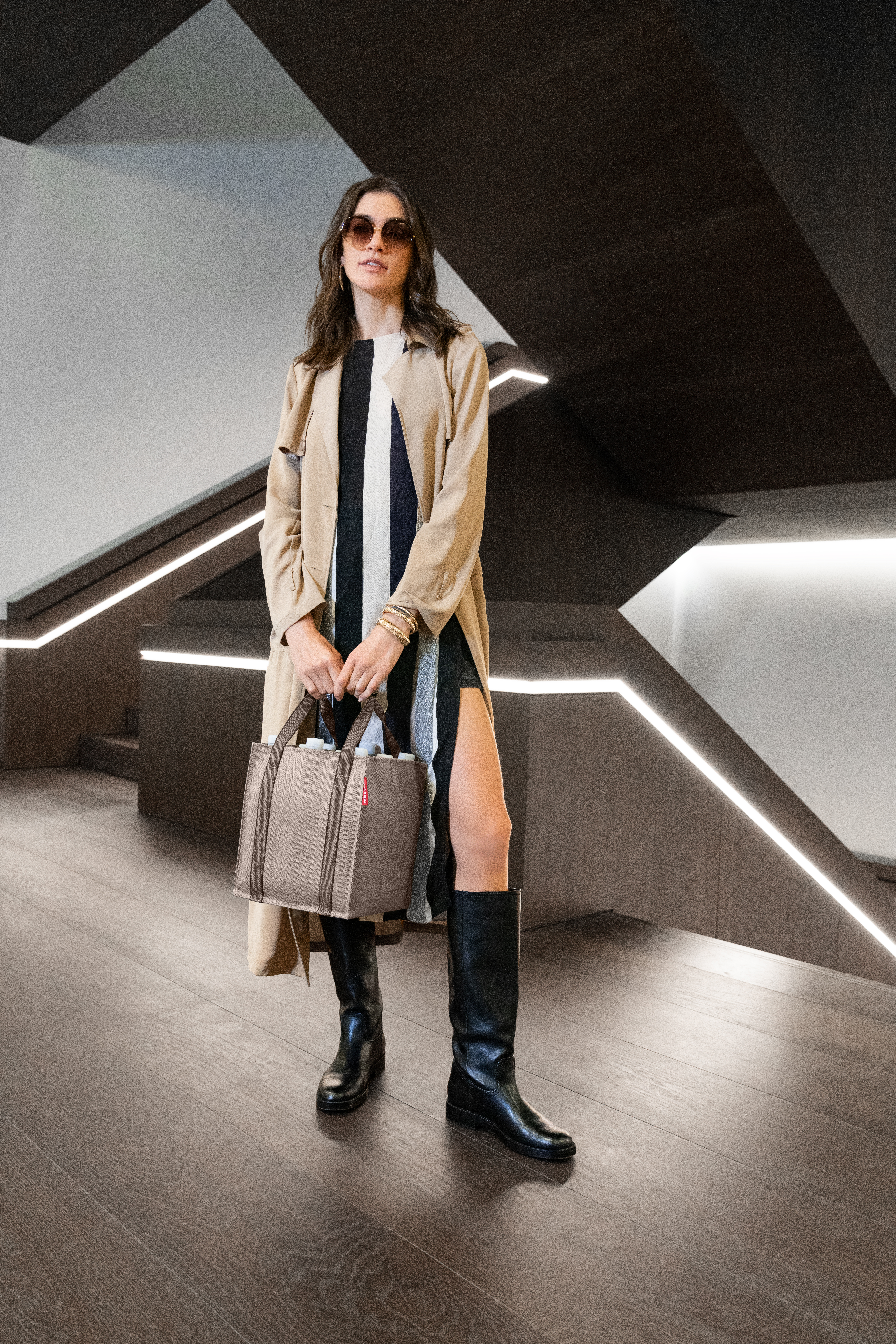 reisenthel, bottlebag dots - herringbone mokka reisenthel, bottlebag dots - herringbone mokka