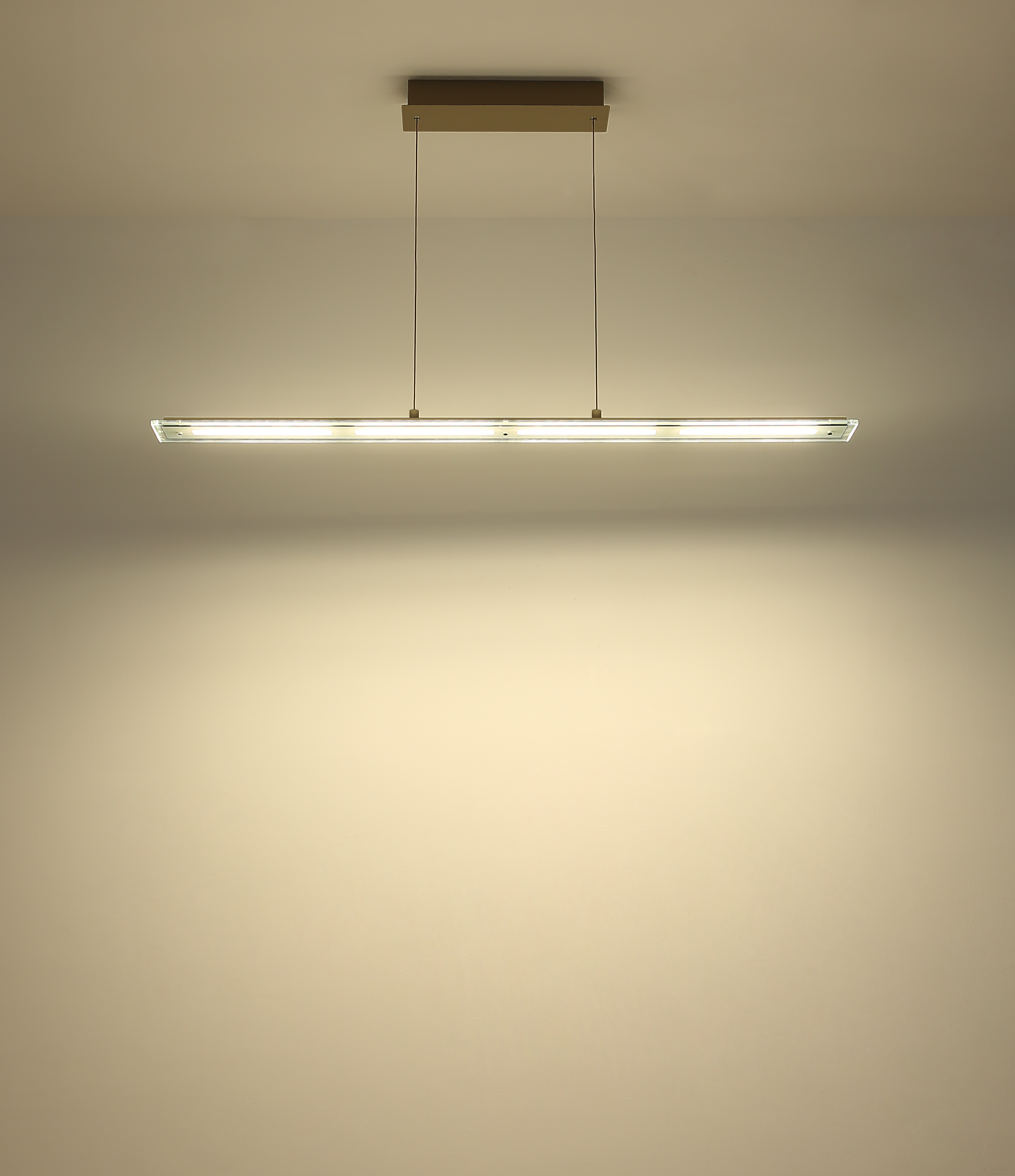 Hängeleuchte NOVAK - LED, sand matt, ca. 115x9x150cm