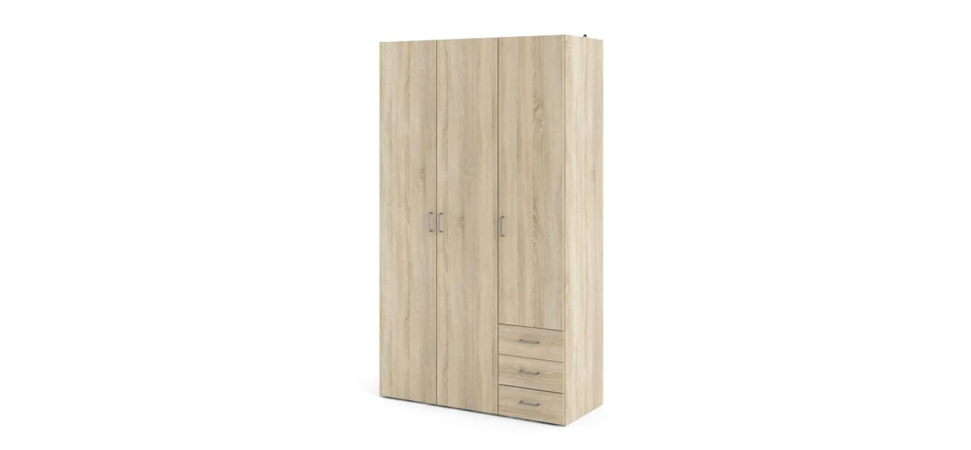 Drehtürenschrank- B ca. 116 cm, Eiche Dekor