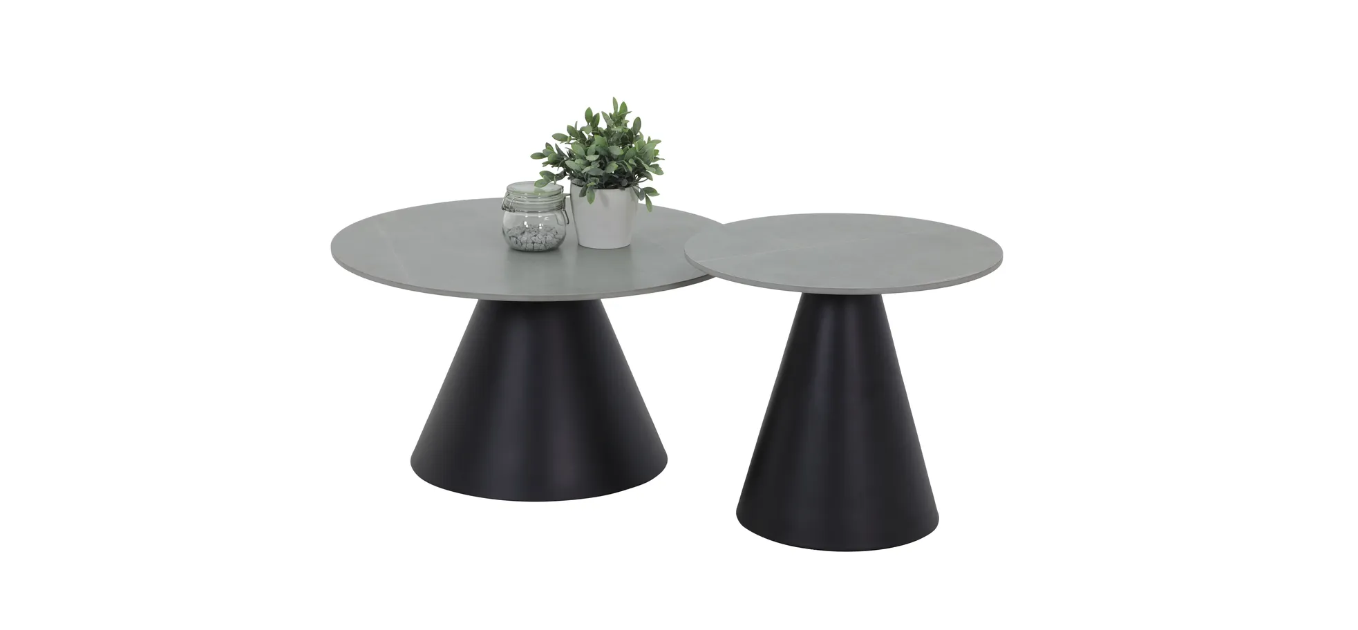 Couchtisch, 2-er Set, grau matt - MyStyle 1029