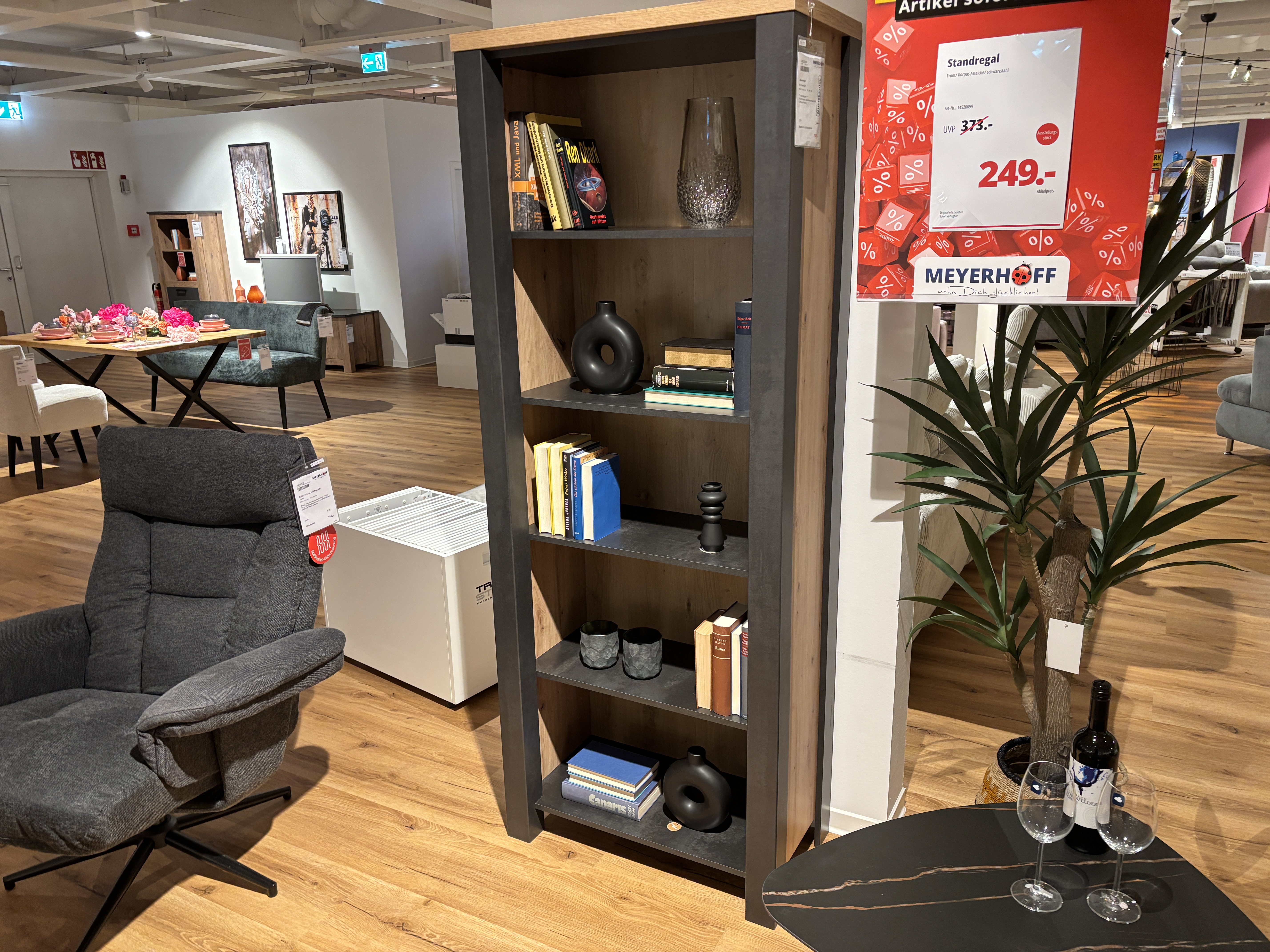 Standregal, asteiche/schwarzstahl - MyTrend229