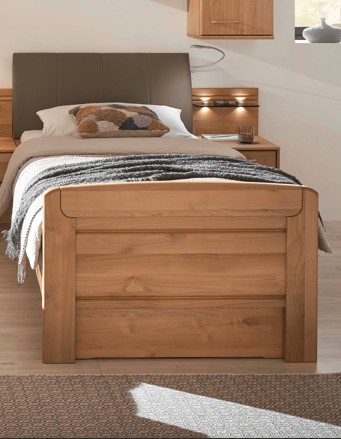 Komfortbett mit Polsterkopfteil, Erle - KS25 Mondana