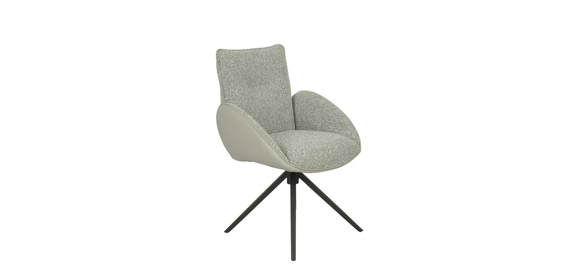 Armlehnstuhl, silberfarben - Maura