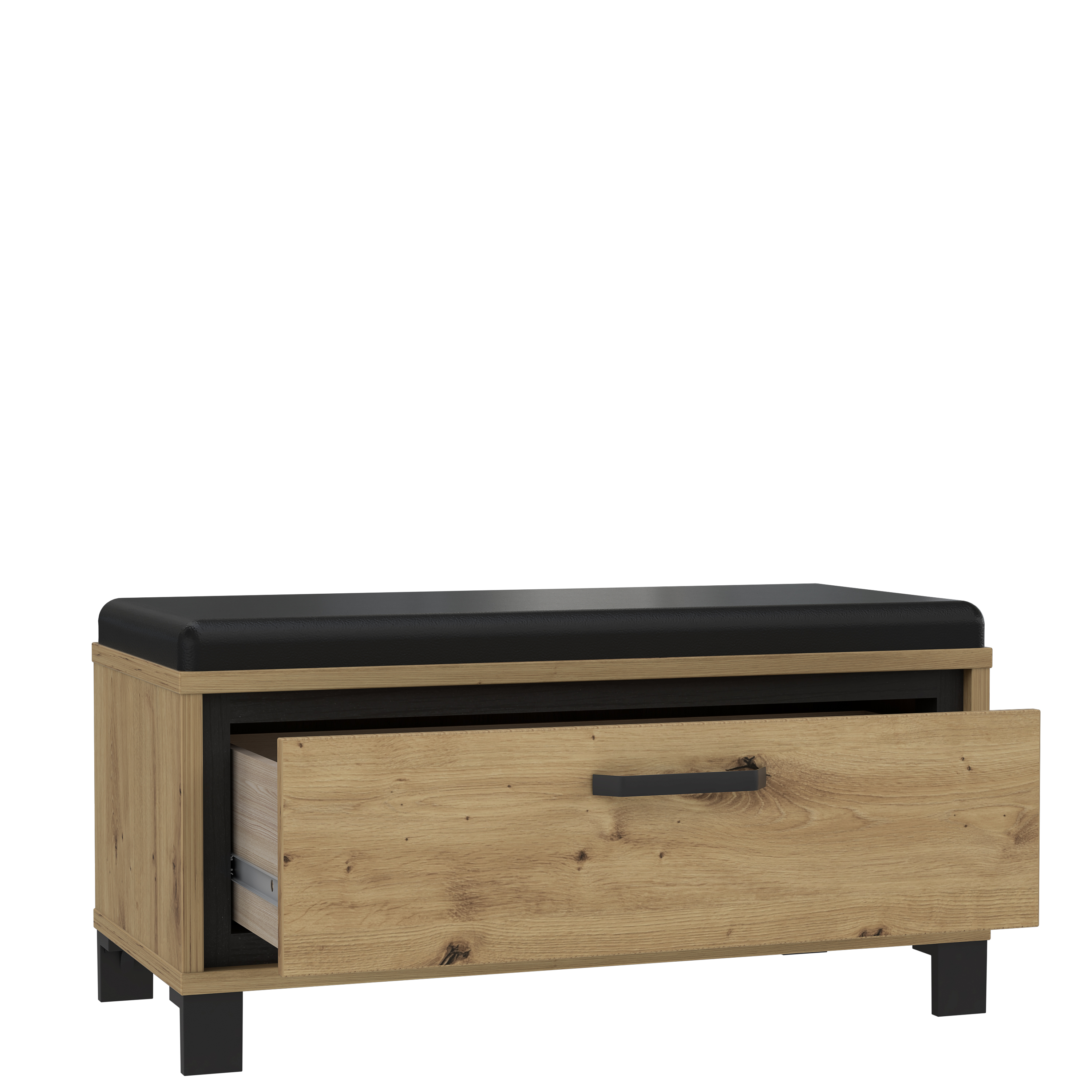 Sitzbank, Artisan Eiche, schwarz - MyTogo557