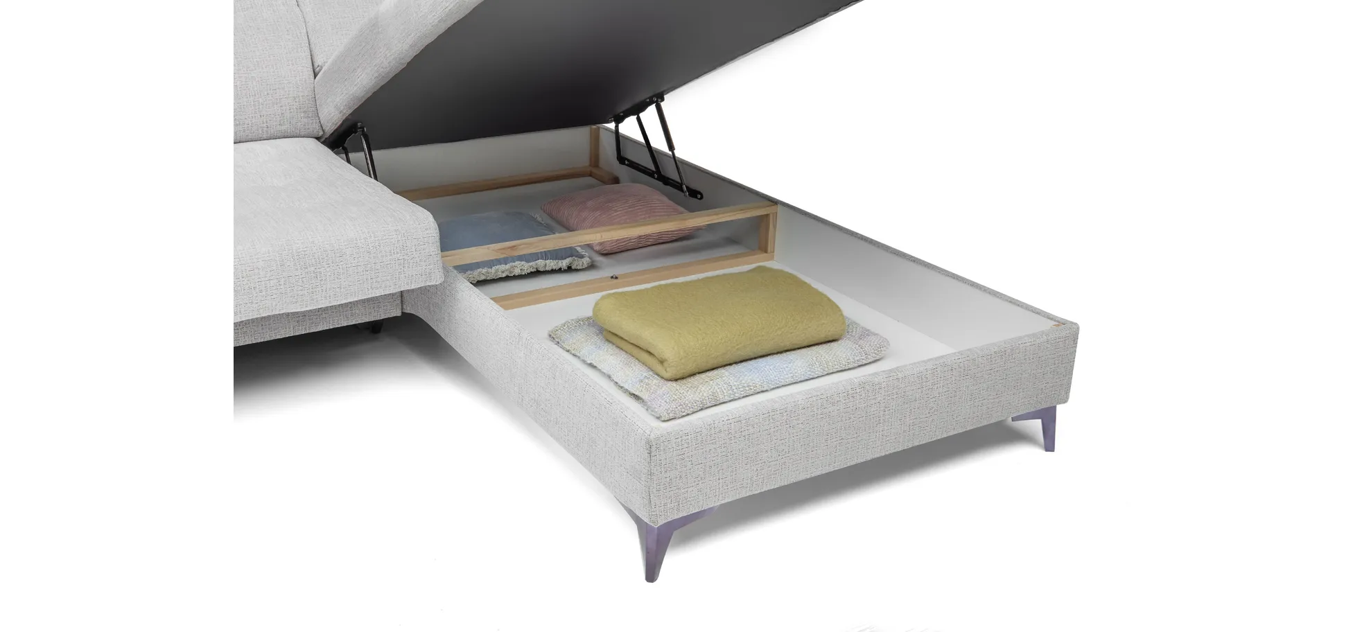 Ecksofa, light grey - Elty