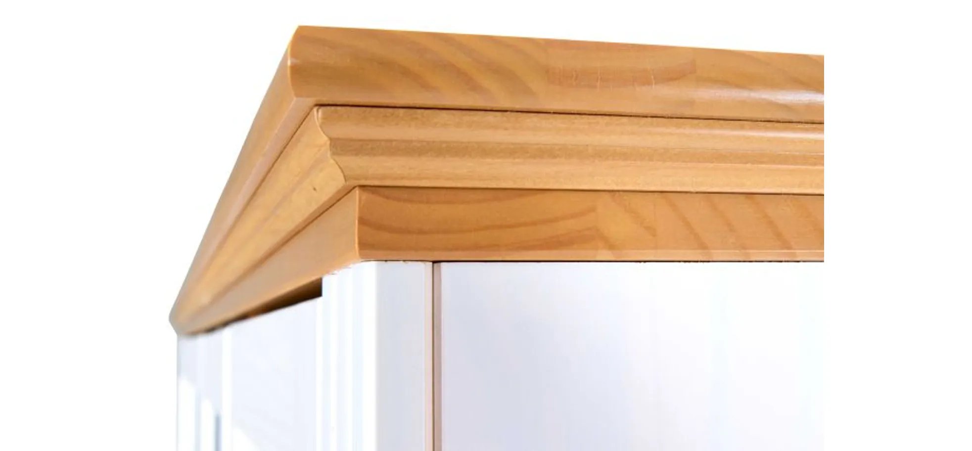 Drehtürenschrank - B ca. 215 cm, Weiß, Oak Colori