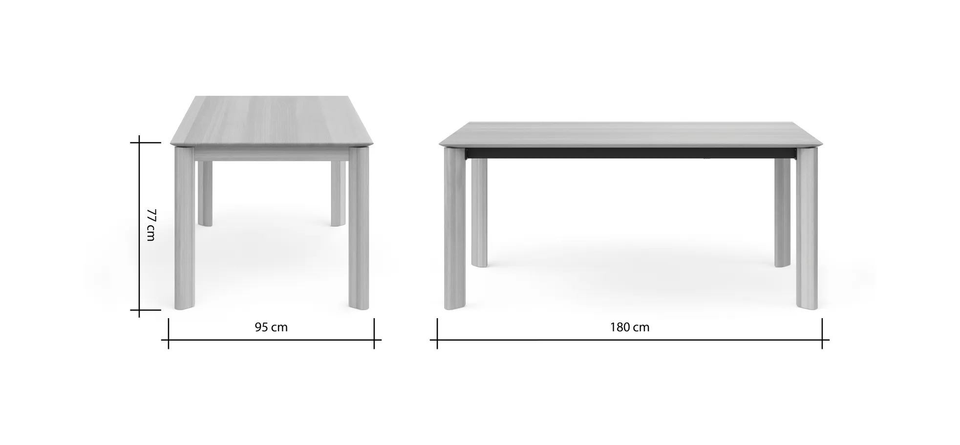 Esstisch Hillsboro - ausziehbar, LB ca. 180x95 cm, Buche massiv