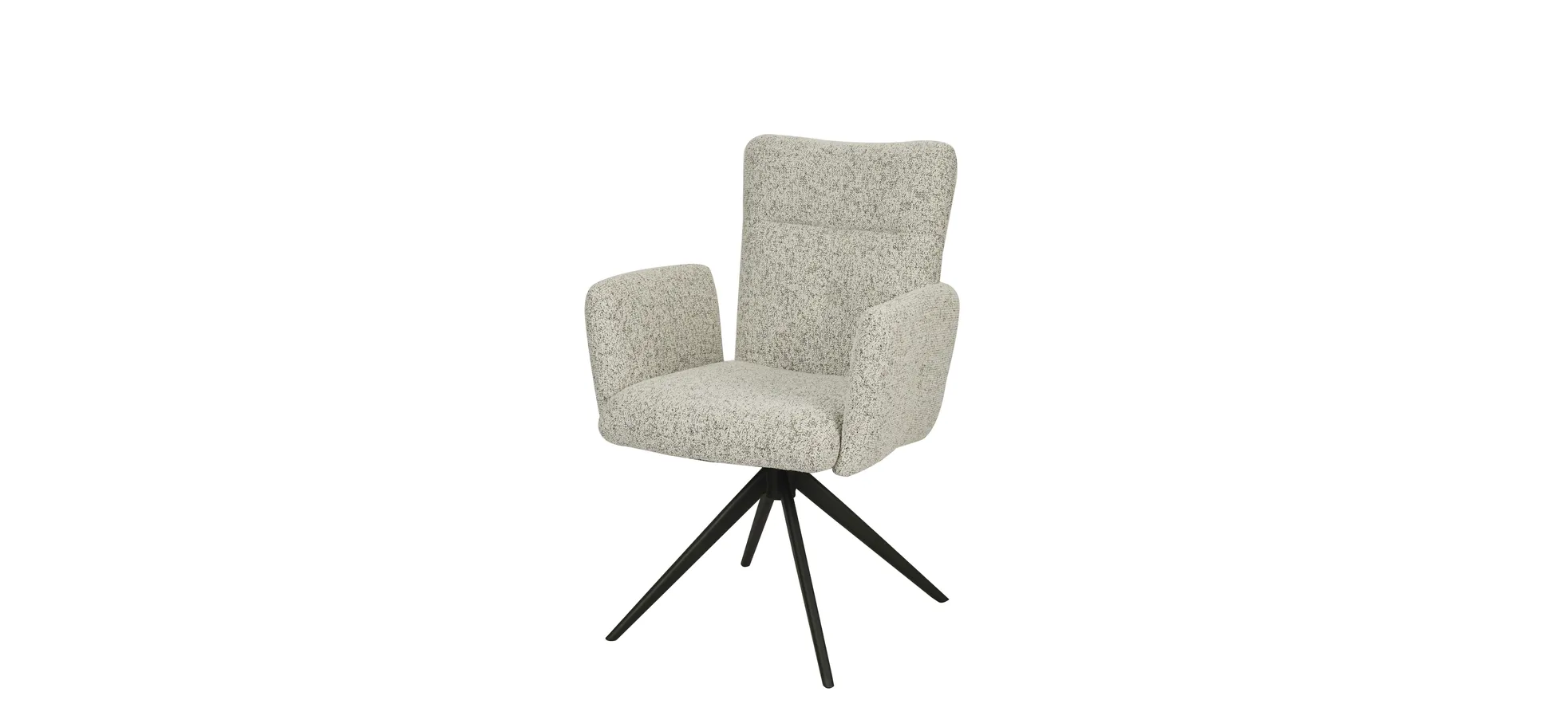 Armlehnstuhl, Stoff schwarz-weiß - Mylene