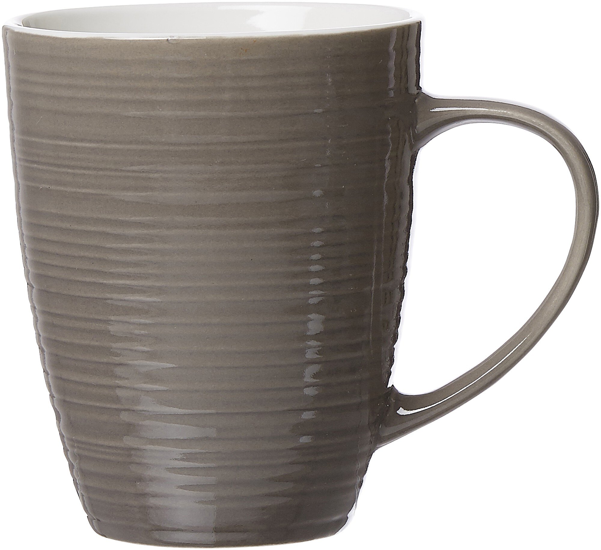 Henkelbecher Suomi Taupe 310 ml - Porzellan, spülmaschinenfest, konisch, braun