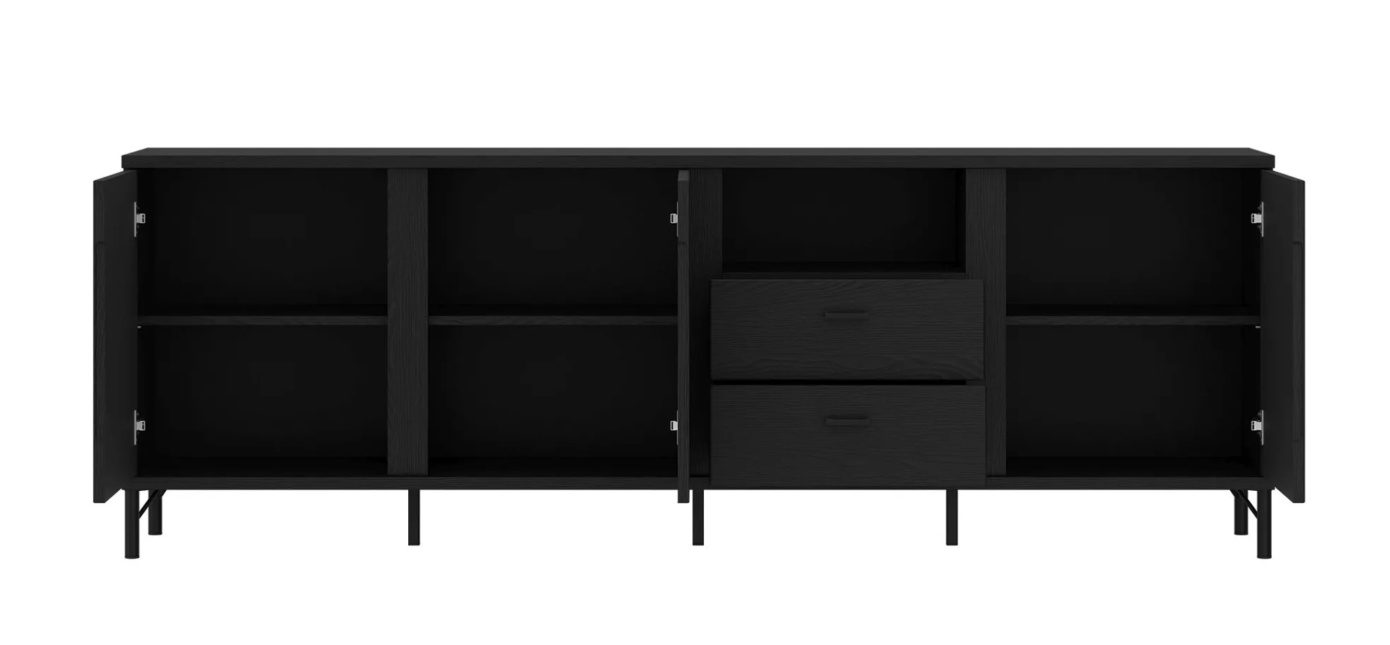 Sideboard, schwarz graphit - Waiola