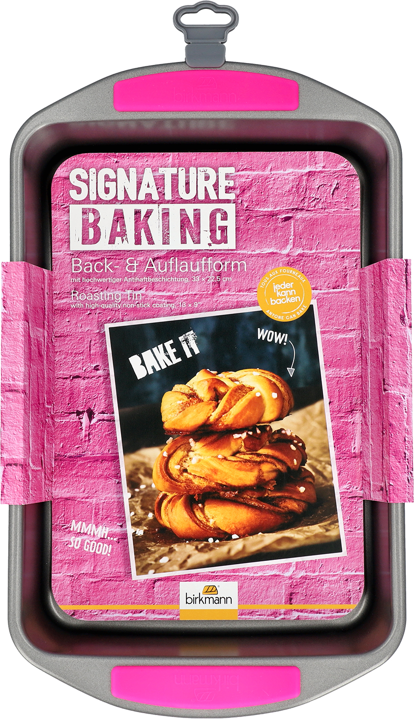 Back- u. Auflaufform mit Griff, ca. 33x22,5x5,5cm - mit Antihaftbeschichtung