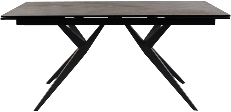 Esstisch, Glaskeramik dunkelgrau, ausziehbar - Michela