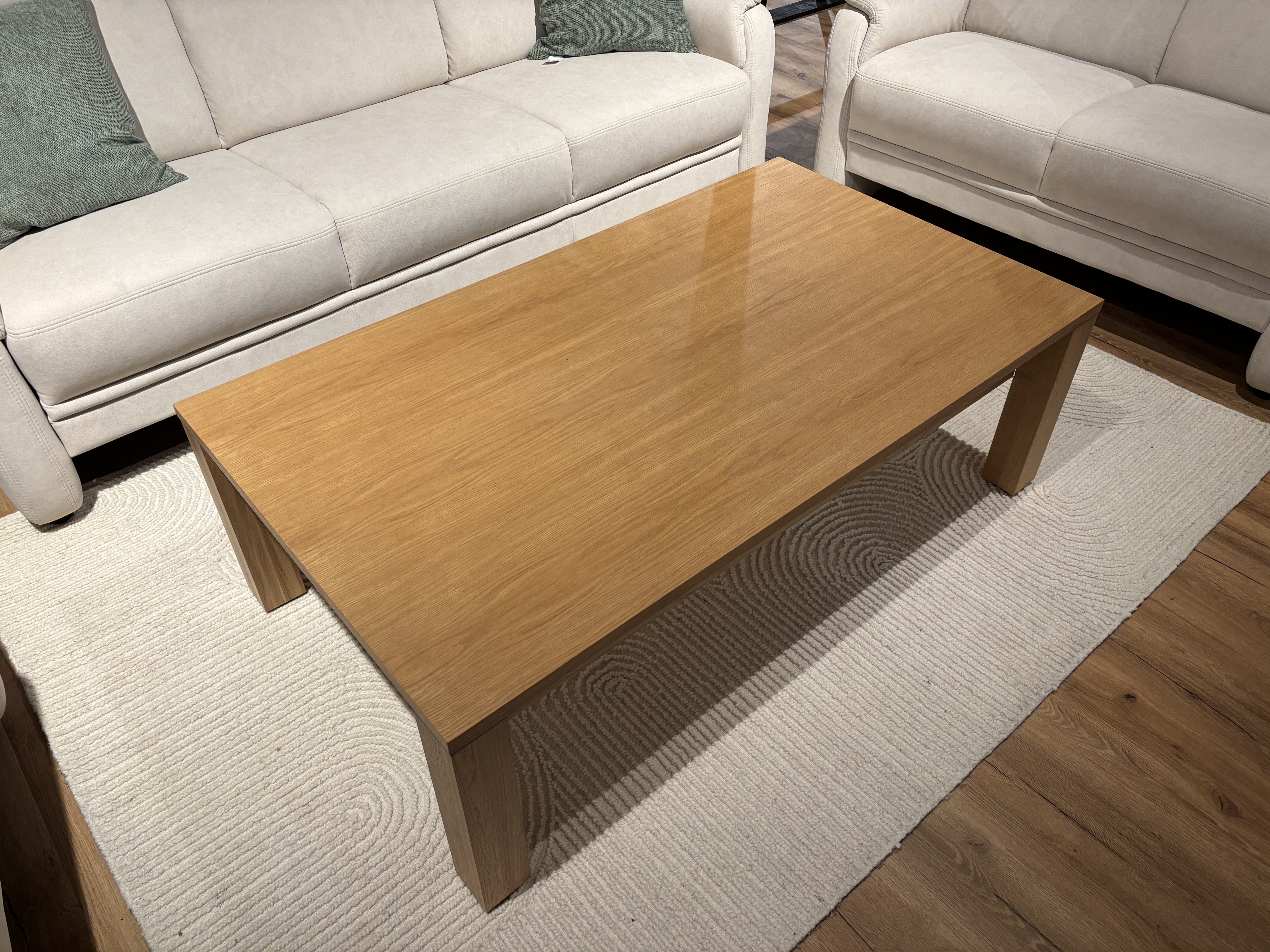 Couchtisch, Eiche Öllack, auf Rollen - 1860