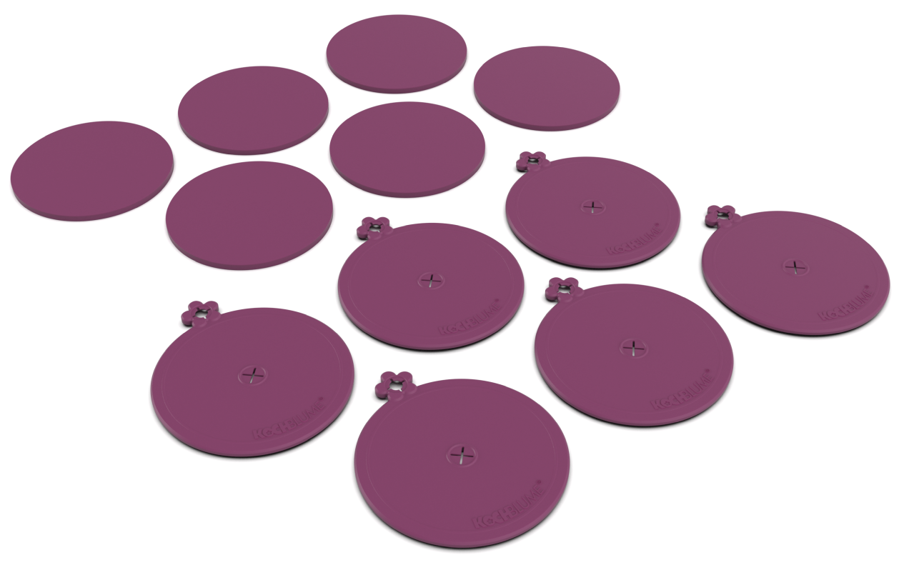 Glasabdeckung mit Trinkhalmfunktion 3-tlg. - lila Glasabdeckung mit Trinkhalmfunktion 3-tlg. - lila