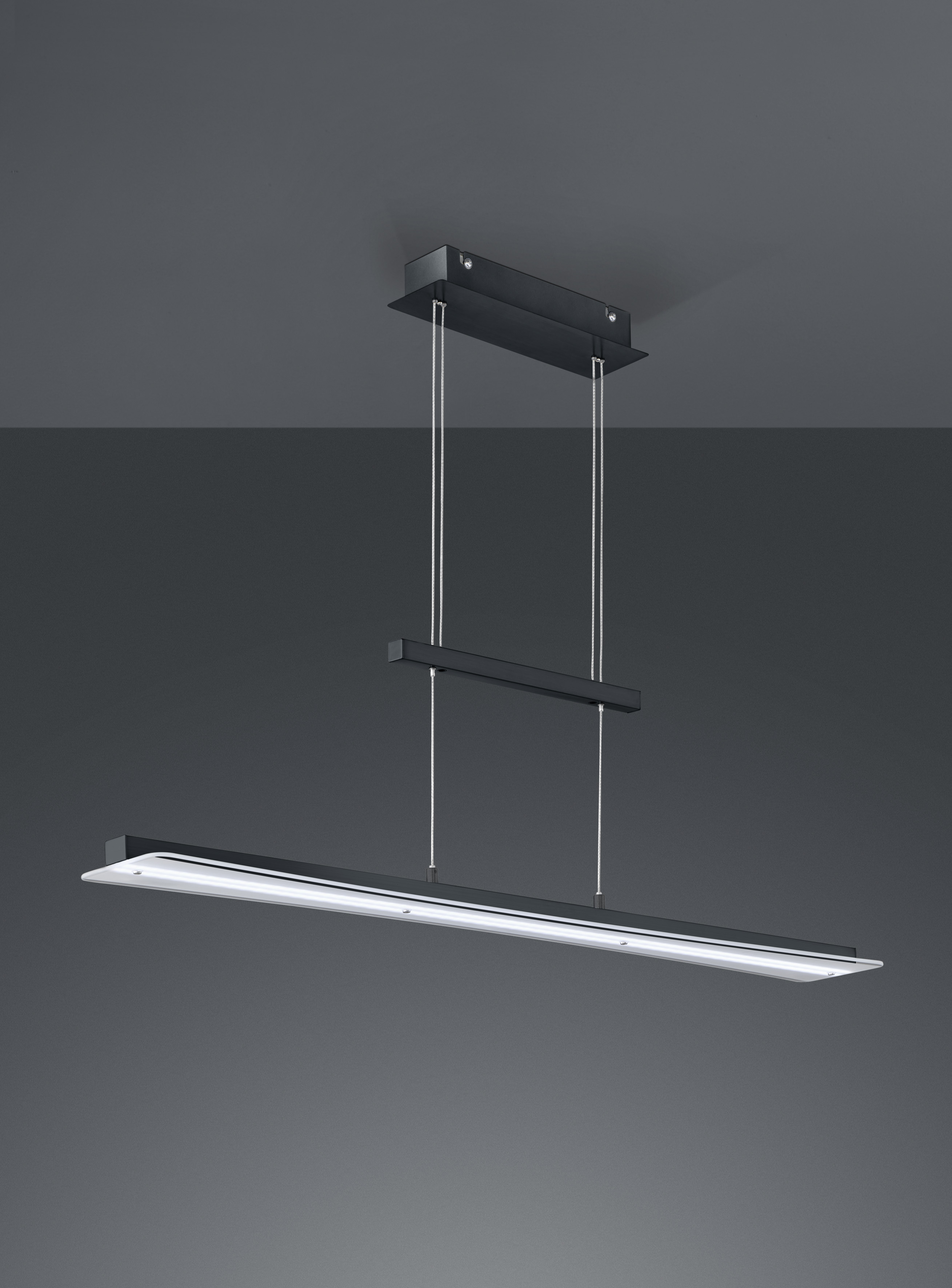 Pendelleuchte Smash - 1flg., Metall/schwarz matt, 100x150 cm