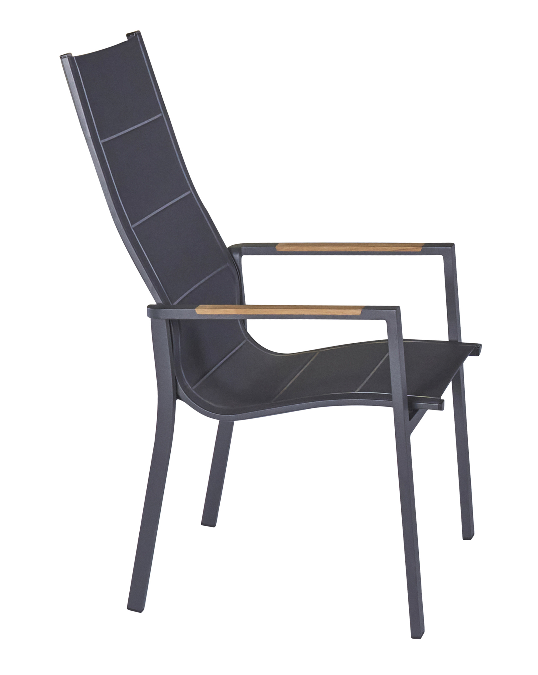 Stuhl, Hochlehner, stapelbar,mit Armlehnen - Unicamo