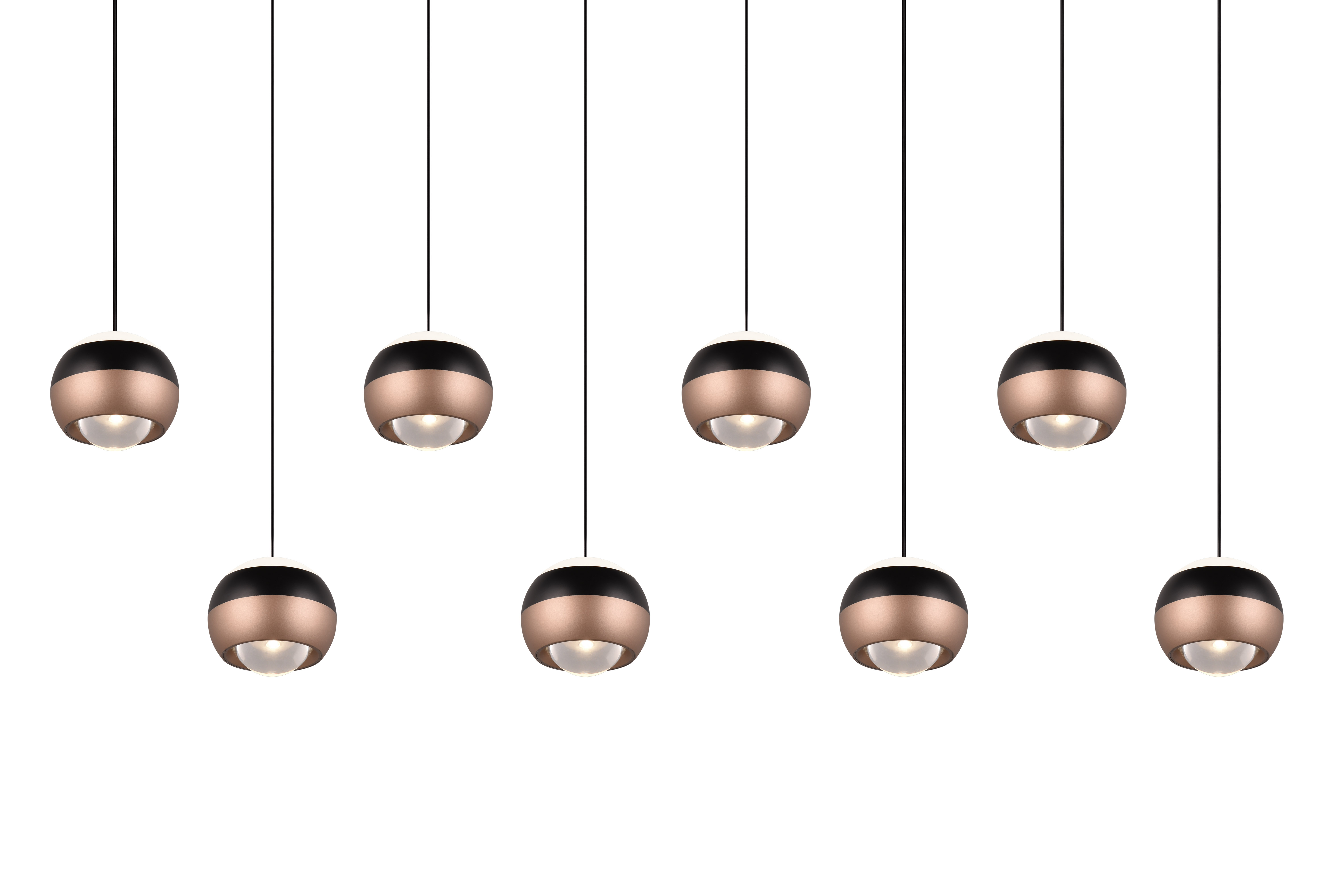 Pendelleuchte Orbit - 8-flg, LED, ca. 120x13x200cm