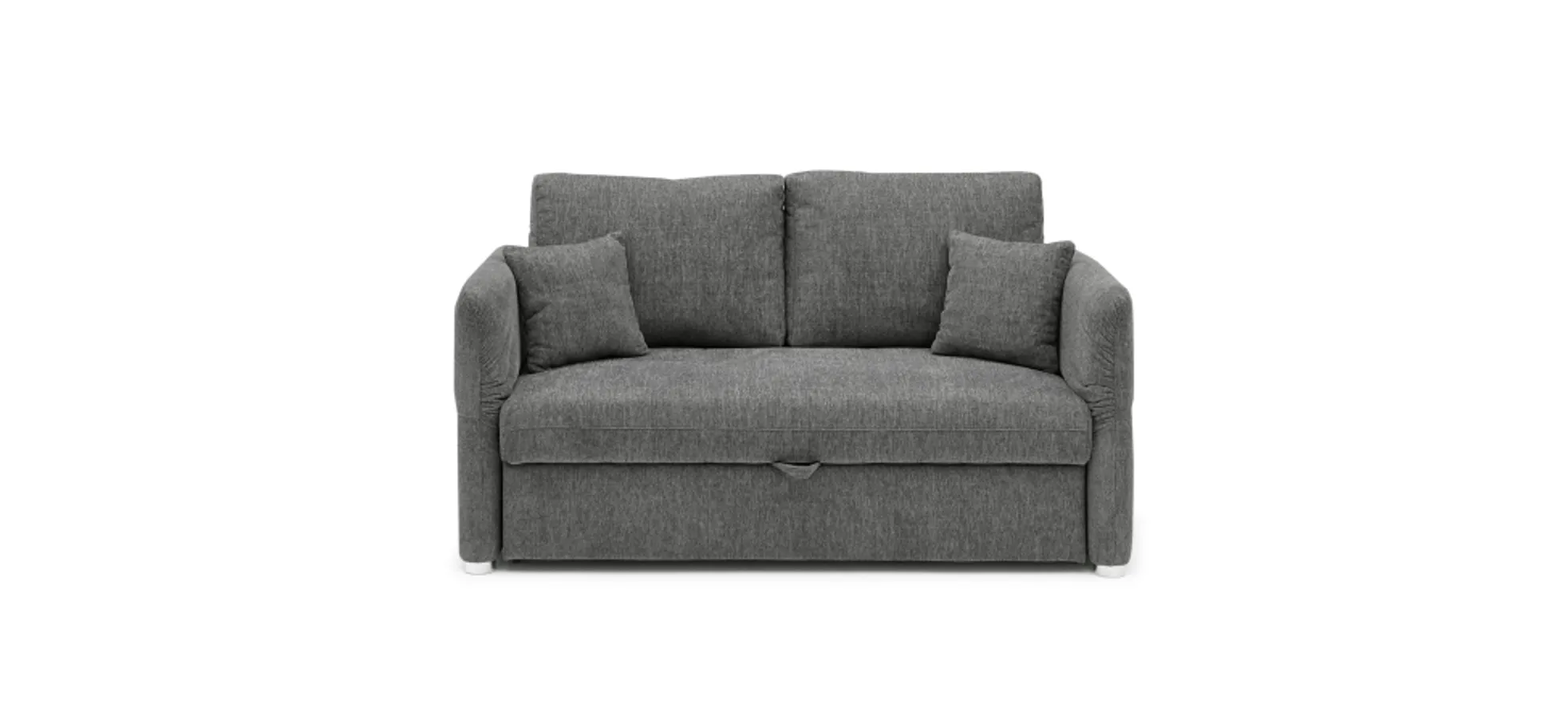 Sofa JORDEN - 2,5-Sitzer, inkl. Schlaffunktion, verstellbare Armlehnen, Stoff, Dunkelgrau
