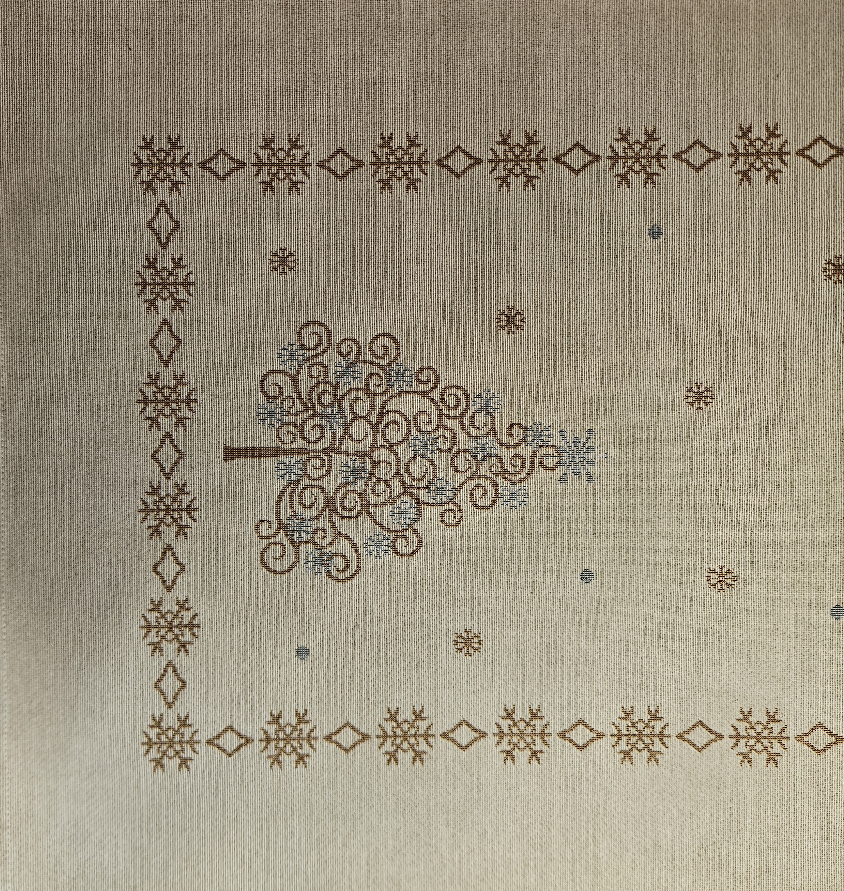 Tischläufer Weihnachtsgobelin - 45x140cm, Baum gold