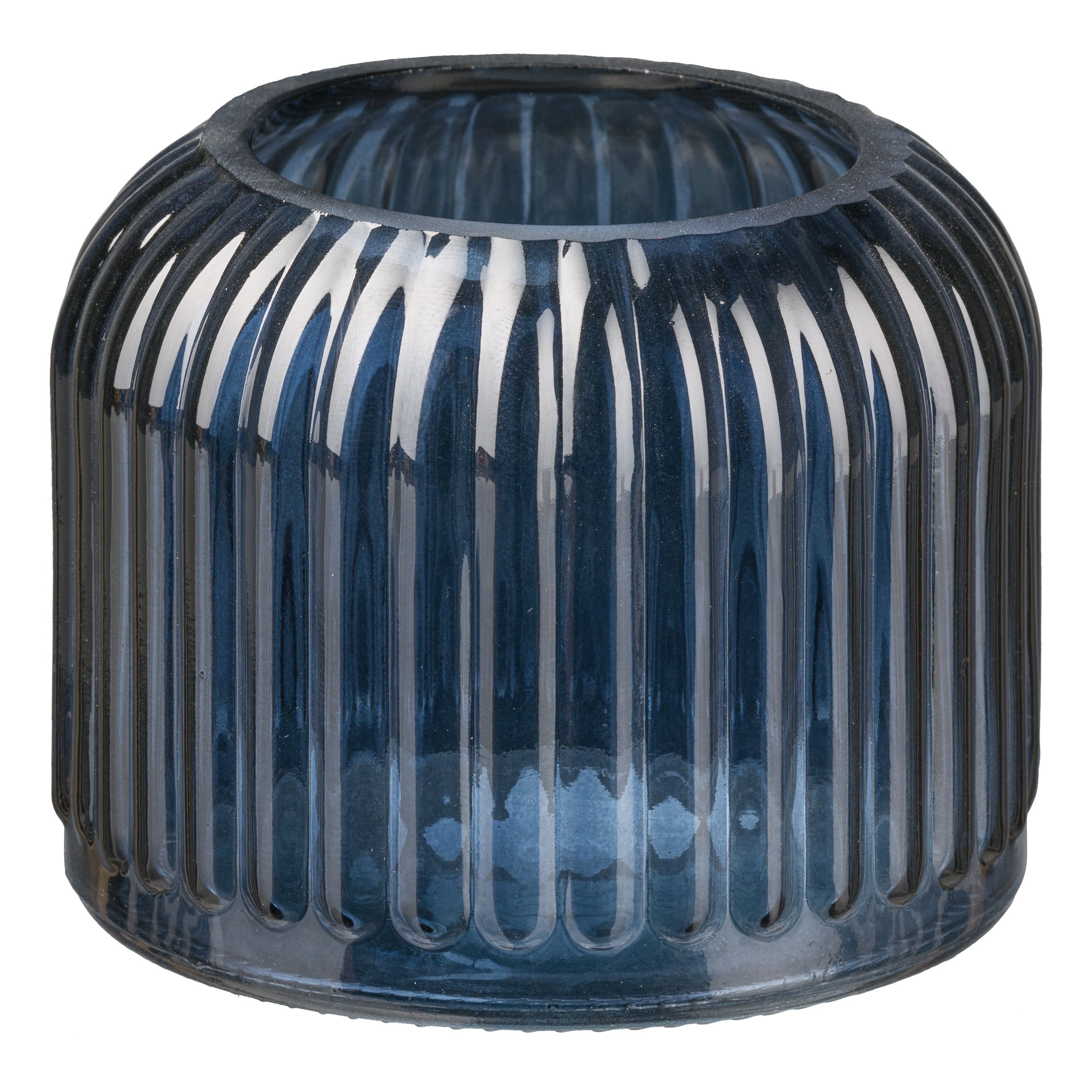 Vase - Glas Zylinder Vase OPUS, 11x9cm, Royalblau