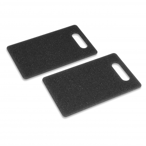 Schneidbrett 2-er Set 25x15 cm - Kunststoff, schwarz marmoriert