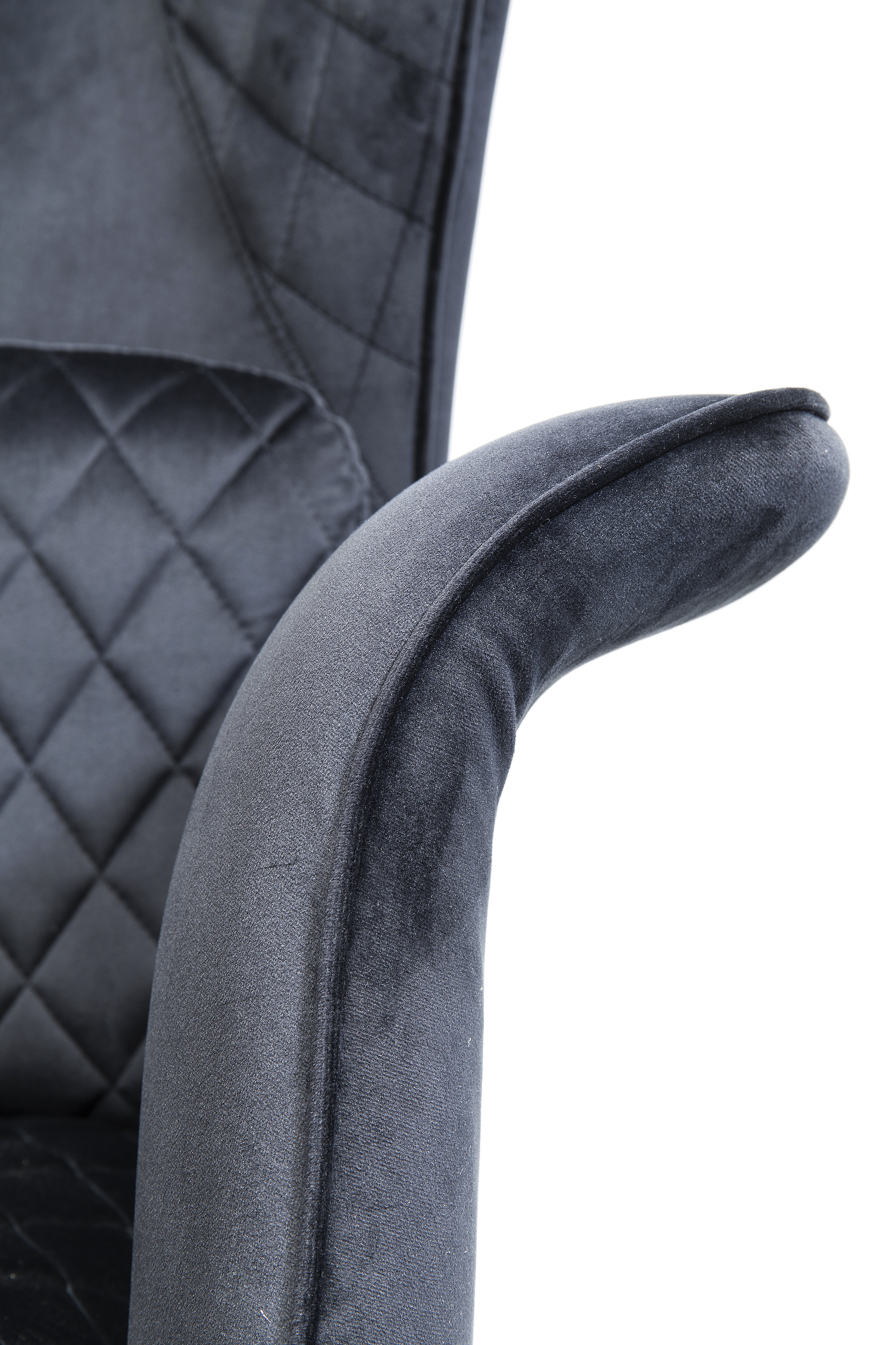 Sessel Tudor, schwarz, Samtoptik - Tudor
