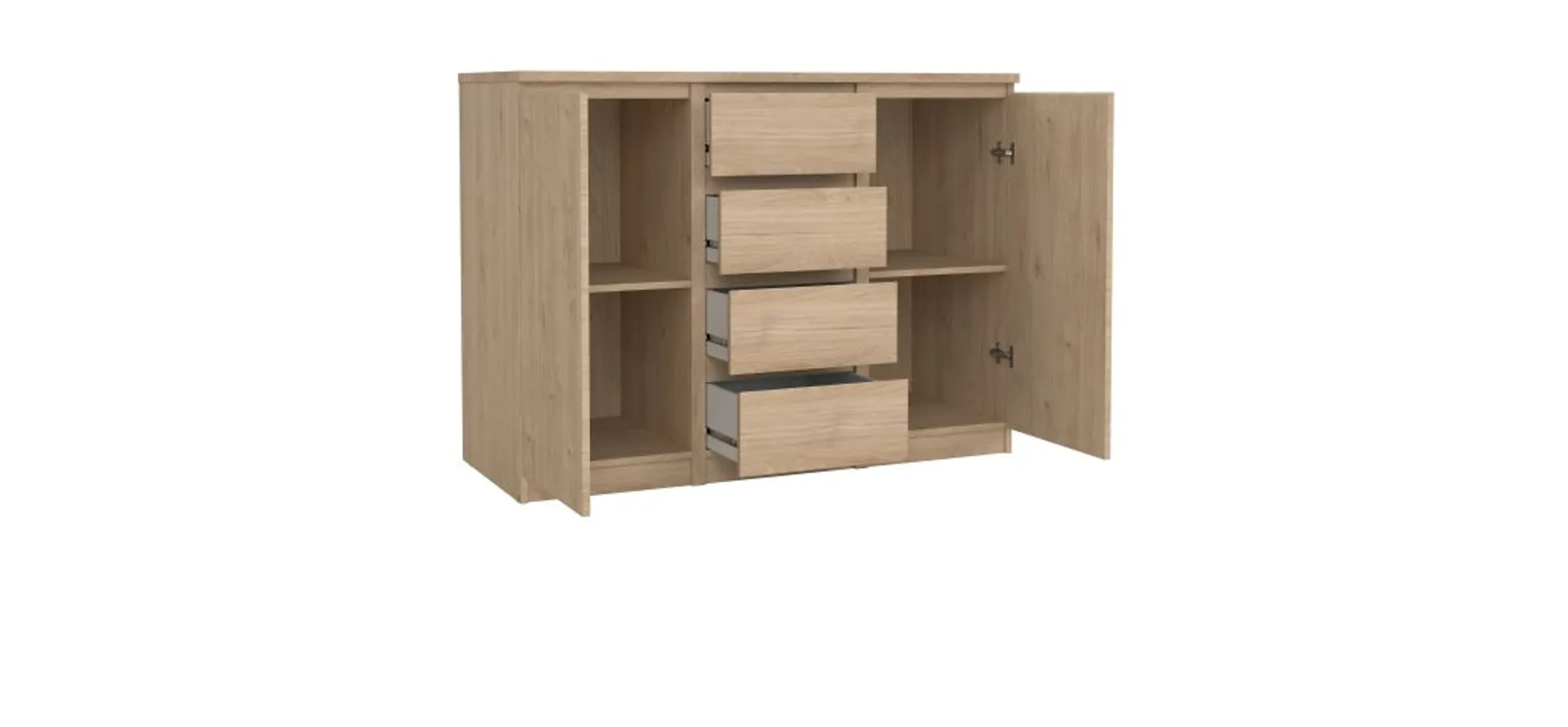 Kommode - B ca. 121 cm, Jackson Hickory Nachbildung