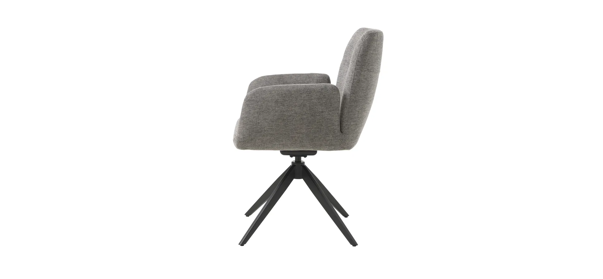 Armlehnstuhl, drehbar, Bouclé Grau - Ulima