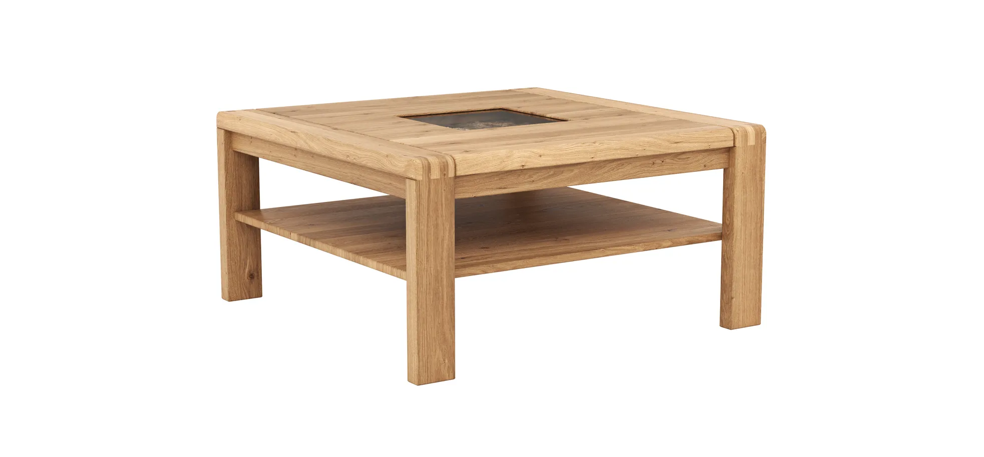 Couchtisch Cartago Soft - BHT ca. 90x45x90 cm, Wildeiche massiv, natur geölt