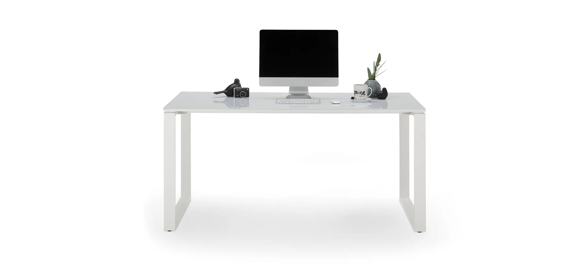 Schreibtisch GWEN - LB ca. 160x80cm, Weiß