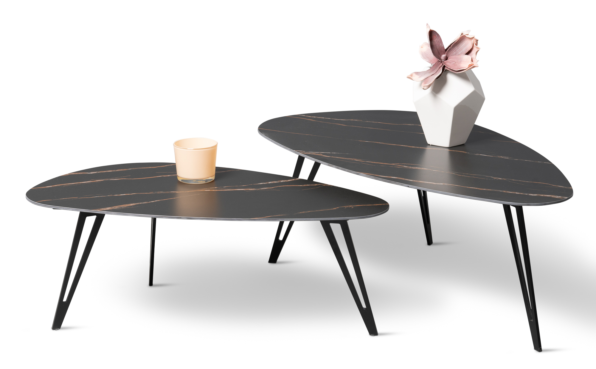 Couchtisch 2-er Set, Stein dunkel - Marica