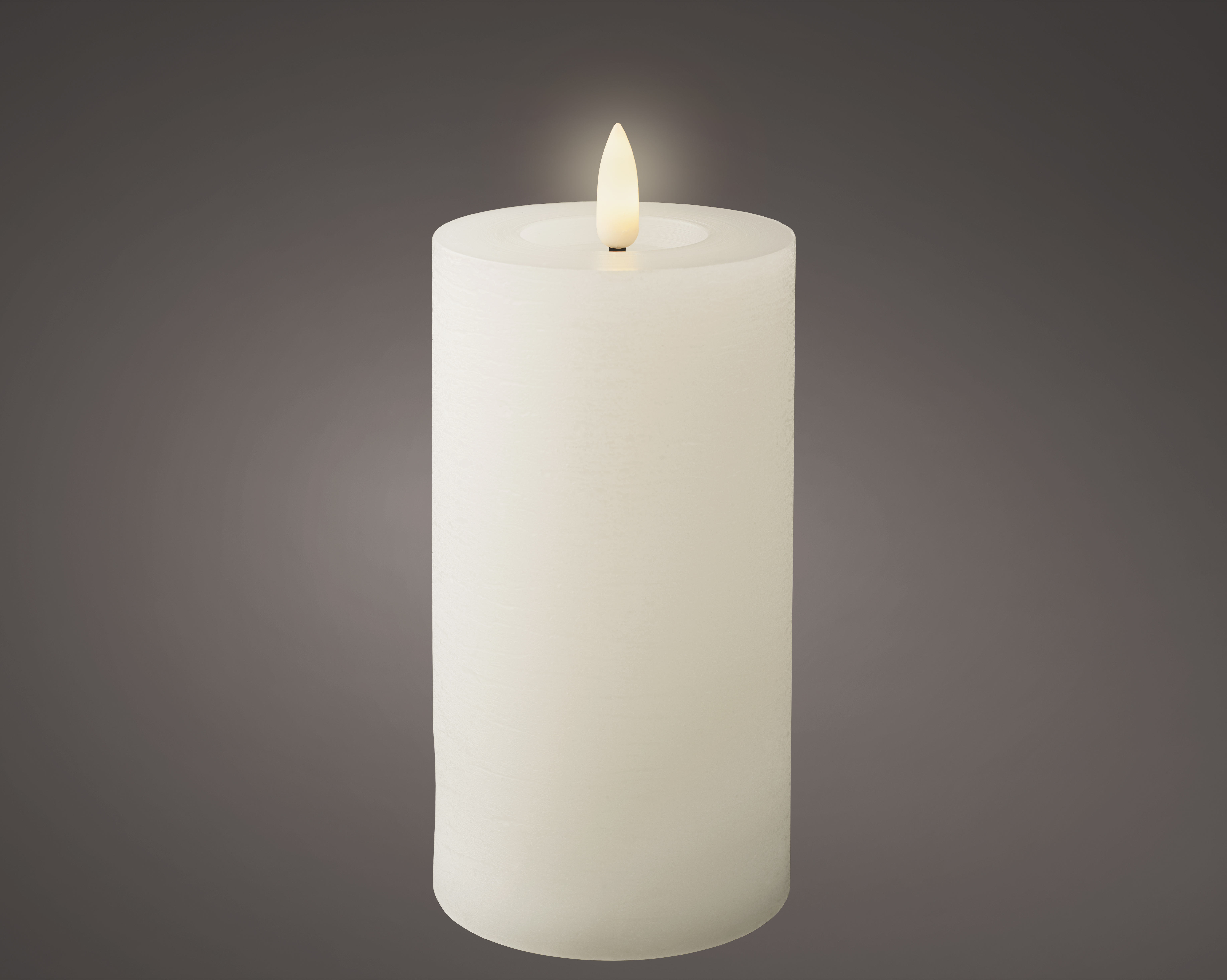 LED Kerze Wachs - weiss, Ø7.00-H15.00cm-1L