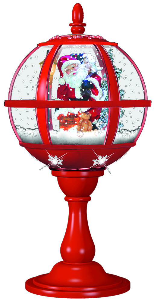 LED Schneiden Tischlaterne rund, Höhe ca. 65cm - Weihnachtsmann, Indoor